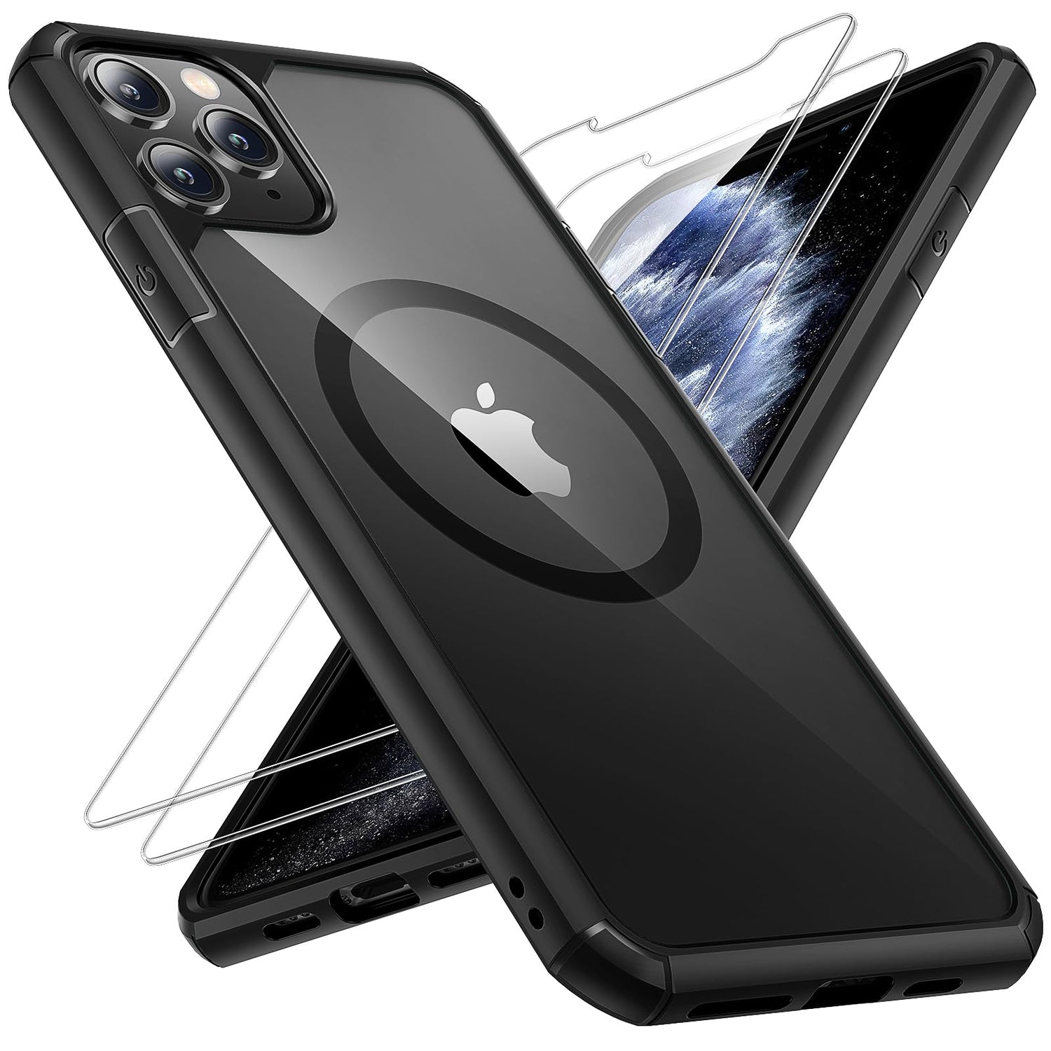 TAURI for iPhone 17 Case, Anti-Yellowing with Screen Protector, Military-Grade Protection Shockproof Slim Phone Case for iPhone 17, Clear