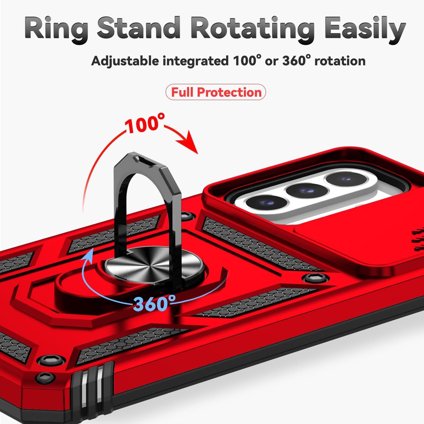 SunStory for Samsung Galaxy A26 5G Phone Case with Rotated Ring Kickstand