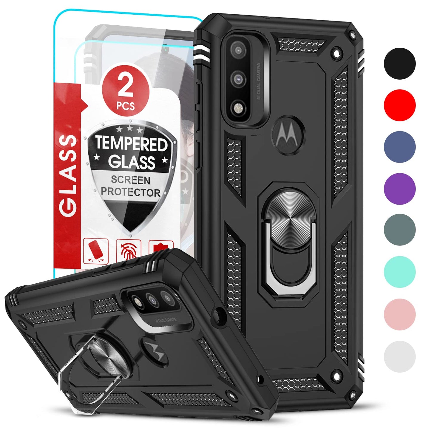 LeYi for Motorola Moto G Stylus 2025-Case: 【𝐍𝐨𝐭 𝐅𝐢𝐭 𝐌𝐨𝐭𝐨 𝐆 𝟐𝟎𝟐𝟓】Moto G Stylus 2026 Case 5G, Slide Camera Cover Screen Protector, Tough Armor Android Unlocked Phone Magnetic Stand, Black