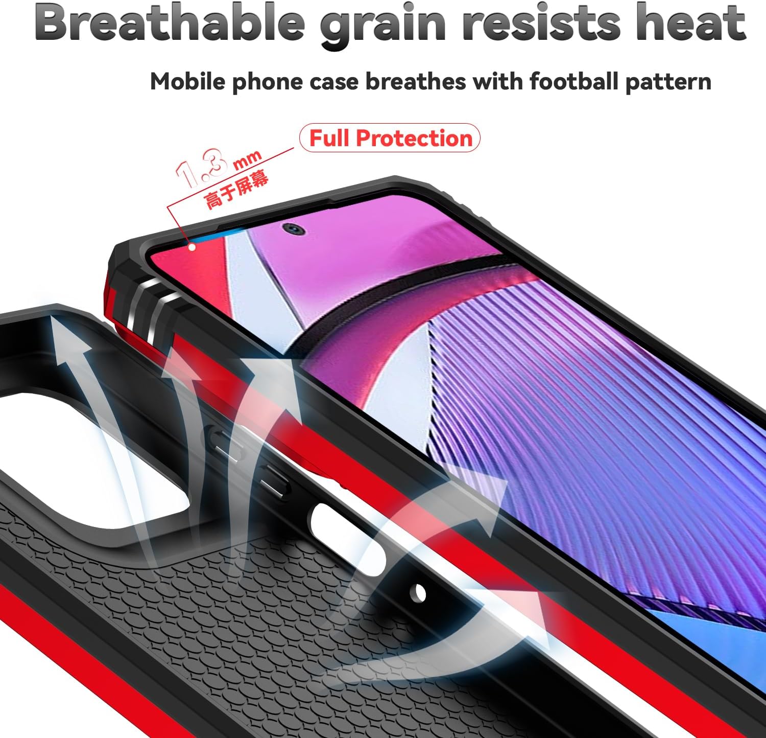 SunStory Compatible with Motorola Moto G Power 5G 2025/Moto G Power 5G 2026/Moto G Play 2025 Case with HD Screen Protector & Slide Camera Cover & Kickstand,[Military-Grade] Phone Case, Red
