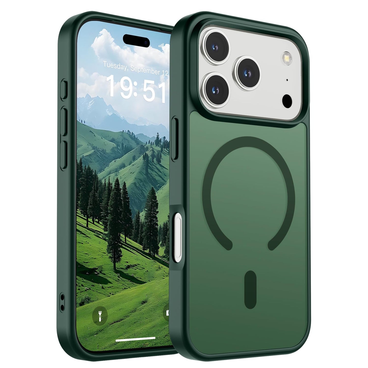SUPFINE Magnetic for iPhone 17 Case (Compatible with MagSafe)(Military Grade Drop Protection) Translucent Matte Shockproof with Anti-Fingerprint Phone Cover,Black