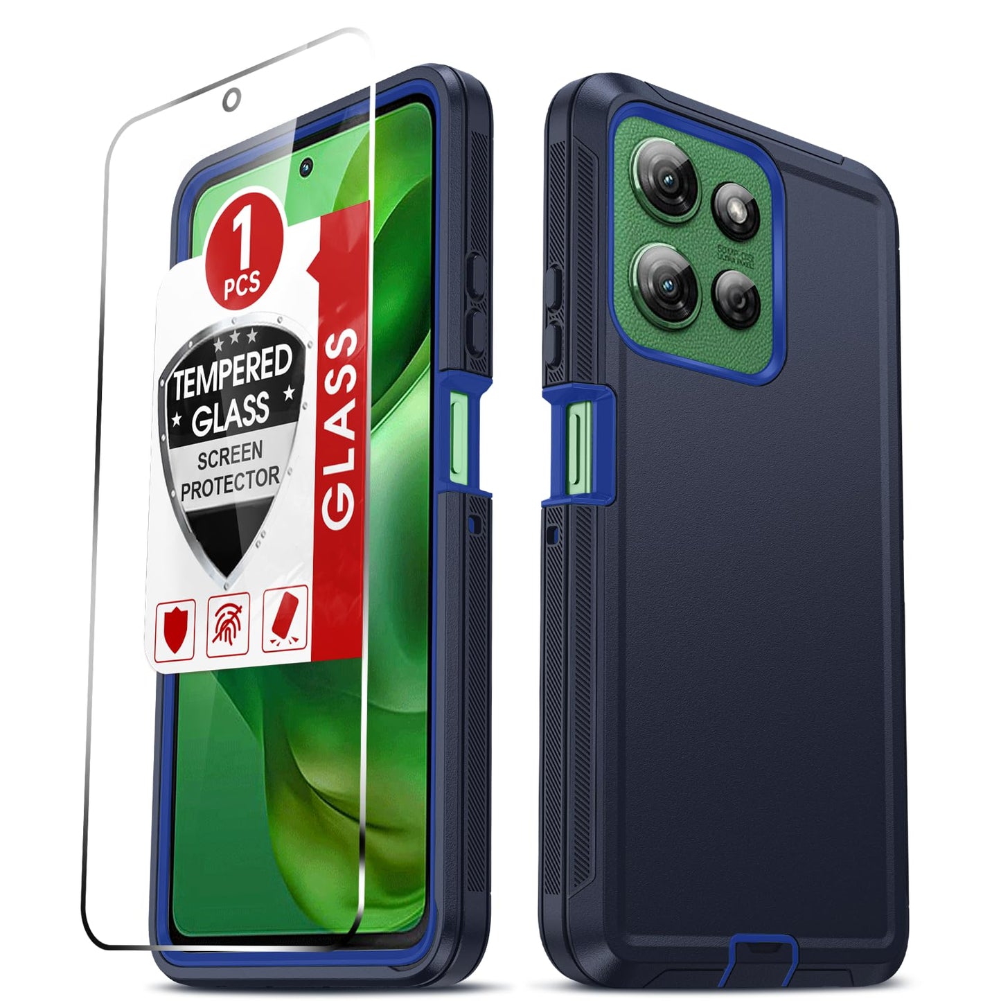 LeYi for Moto G-Power-2025 Case 5G:【NOT FIT G 5G 2025】 Motorola G Power 2025 Case with Tempered Glass Screen Protector, 3 in 1 Rugged Cover, Military Grade Shockproof Cell Phone Funda, Teal