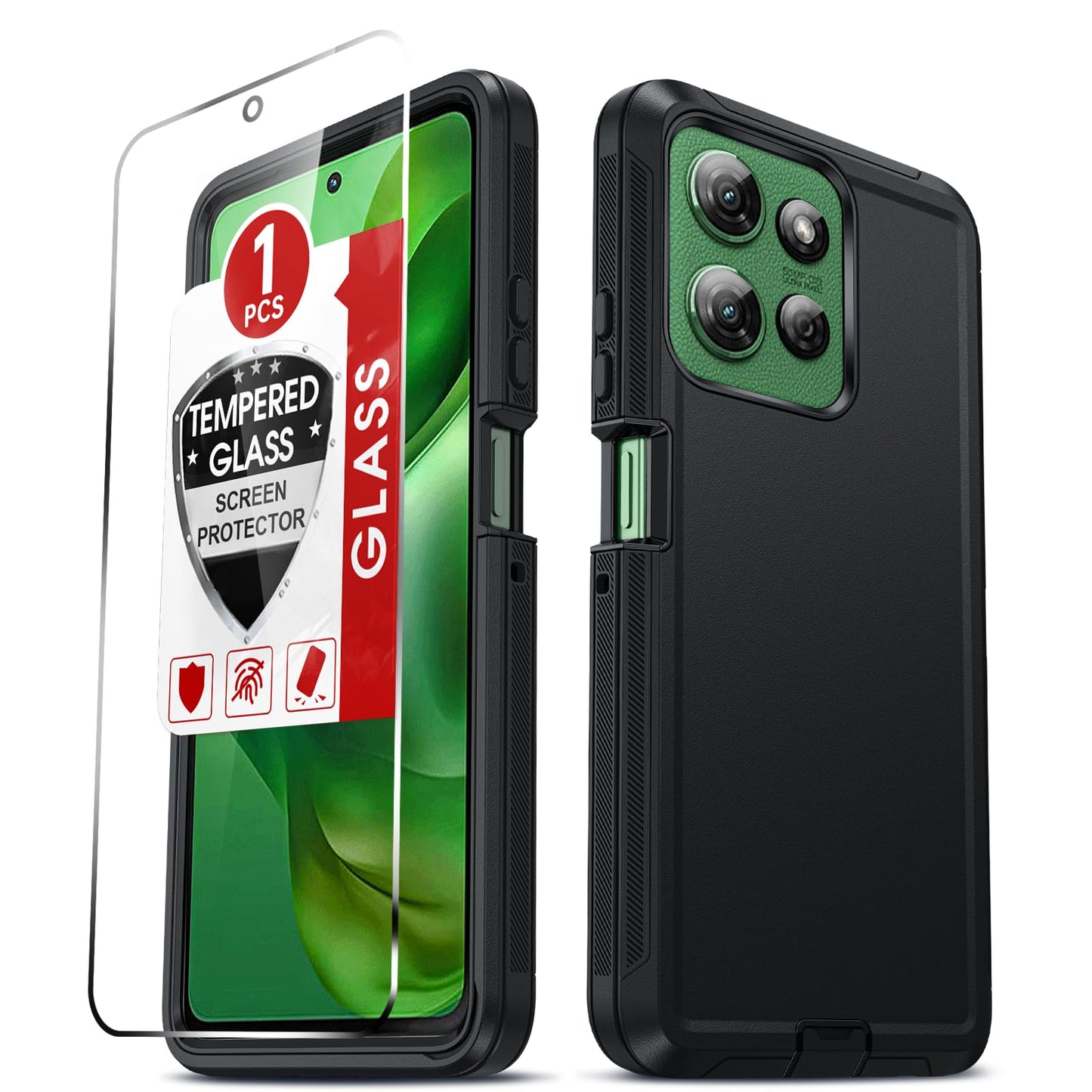 LeYi for Moto G-Power-2025 Case 5G:【NOT FIT G 5G 2025】 Motorola G Power 2025 Case with Tempered Glass Screen Protector, 3 in 1 Rugged Cover, Military Grade Shockproof Cell Phone Funda, Teal