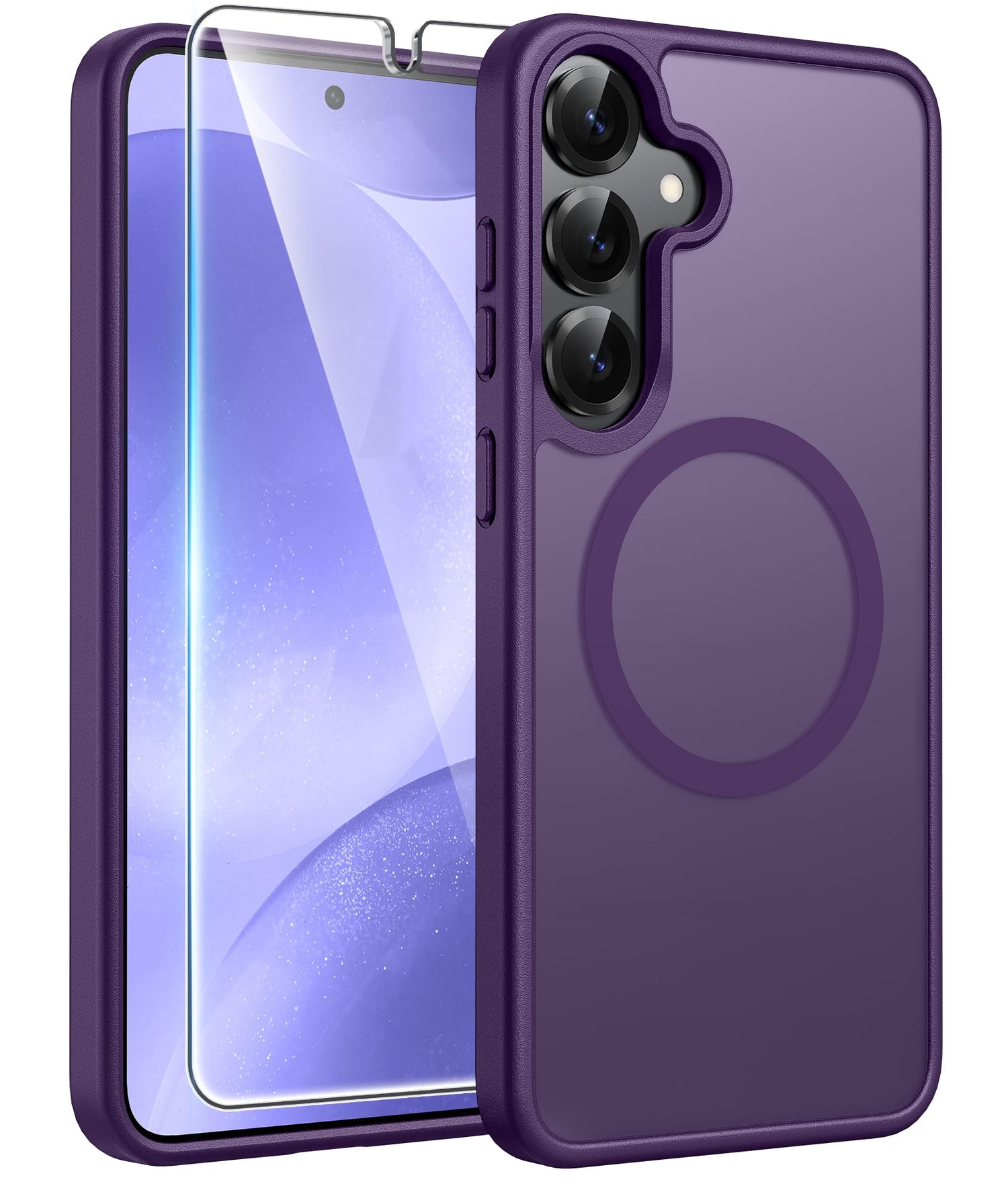 FNTCASE for Motorola Edge 2026 Magnetic Case: [Compatible with Magsafe] Translucent Matte Cases with [Screen Protector] Military Grade Shockproof Protective Phone Cover(6.5 inch/Black)