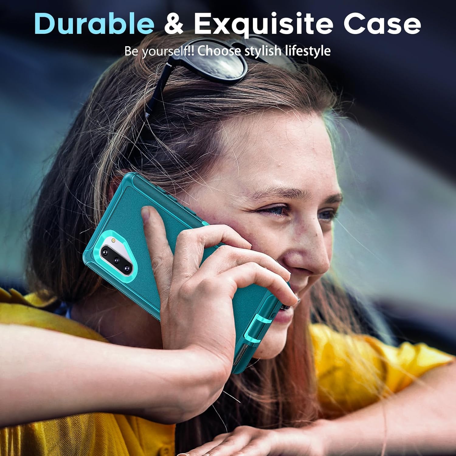 LeYi Compatible for Galaxy Note 10 Case[Not for Plus/+], Upgrade 3-in-1 Full Body Shockproof Rubber Outer Cover Heavy Duty Tough Rugged Dustproof Defender Protection Case for Samsung Note 10 (Teal)