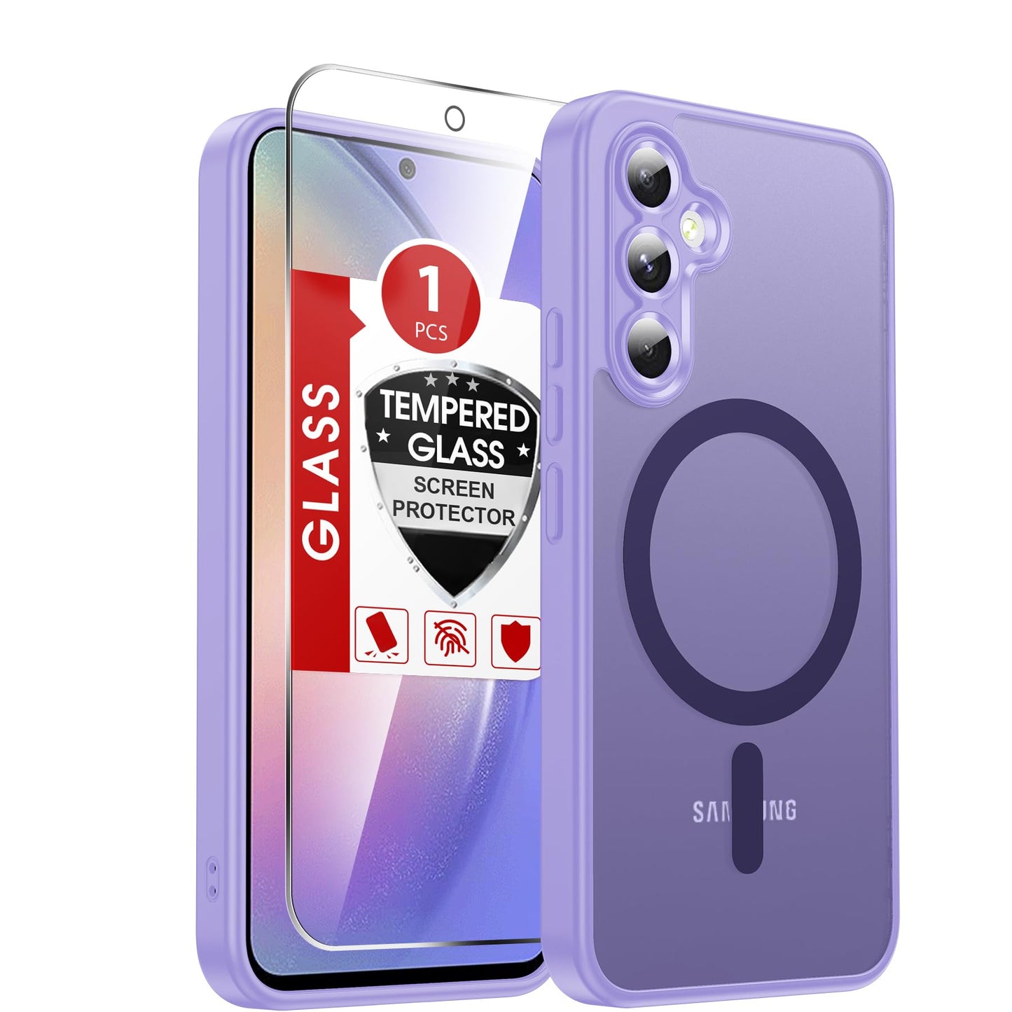 LeYi for Samsung Galaxy A57-5G Phone Case: MagSafe Fit 2 X Screen Protector