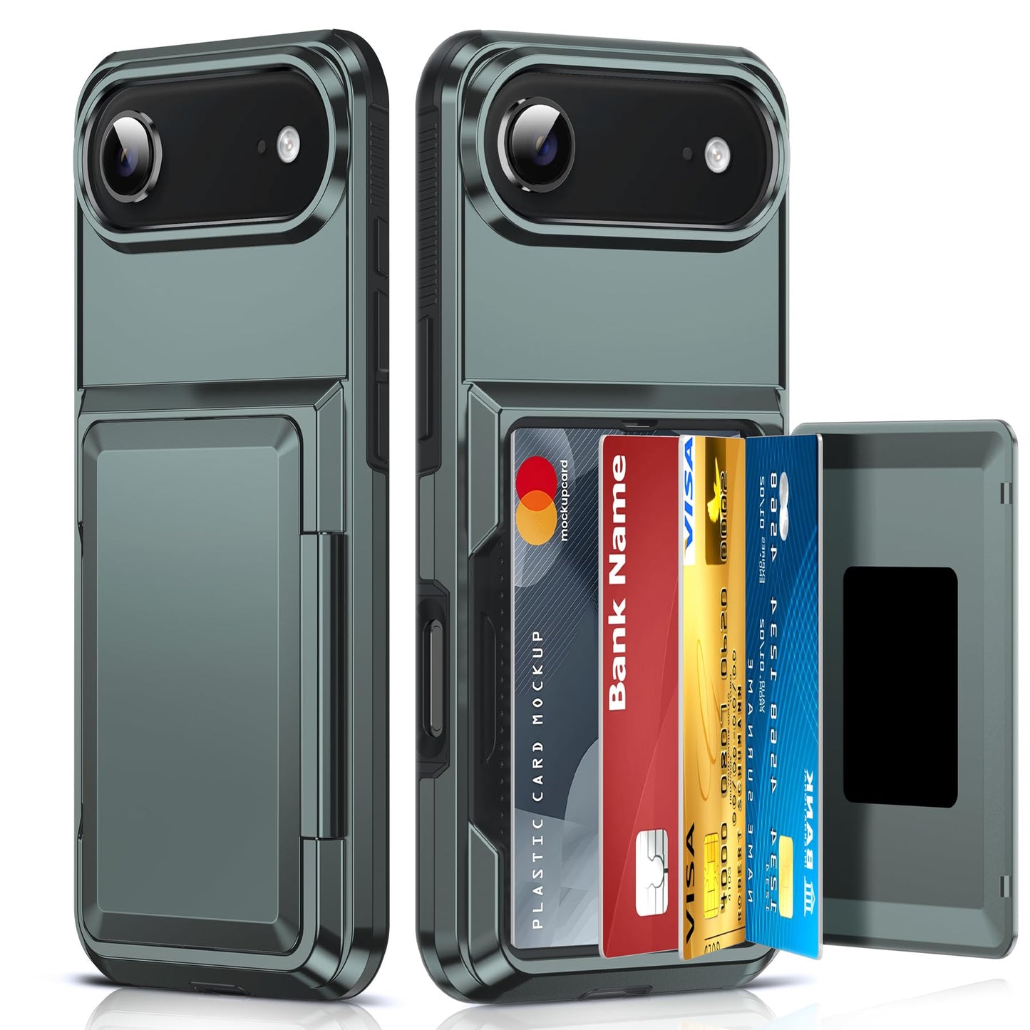 LeYi for iPhone-17 Wallet Case Clear: i Phone iphone17 Cases with Card Holder Protective iohone 17case Cover Women Funda para Heavy Duty Military Grade Hard Men ipone i17, Transparent