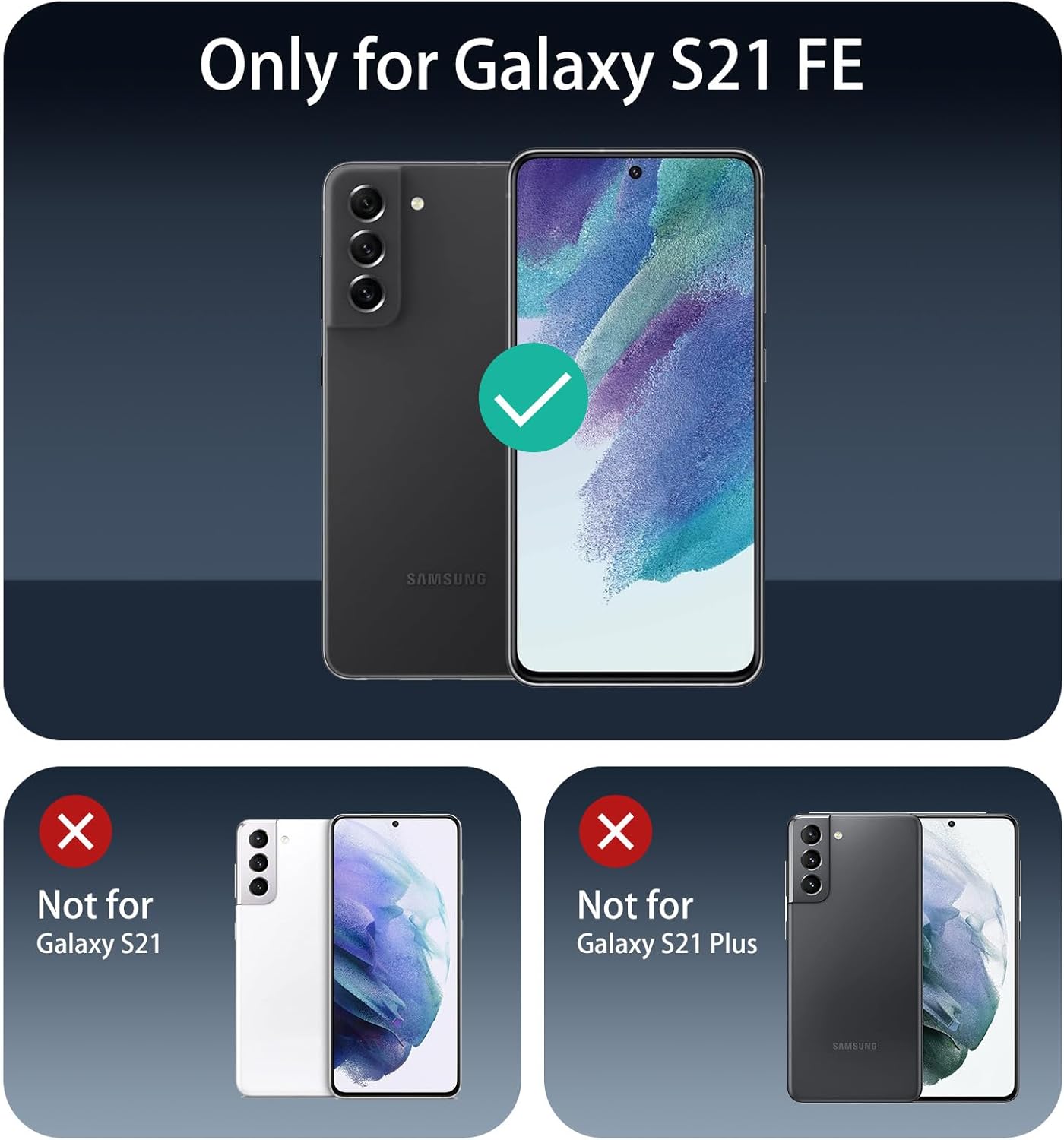 Privacy Screen Protector and Camera Lens Protector for Samsung Galaxy S21 FE, Double Shatterproof Anti-Spy Tempered Glass Film, Private Protection, [Anti-Scratch][9H Hardness], 3-Pack Each