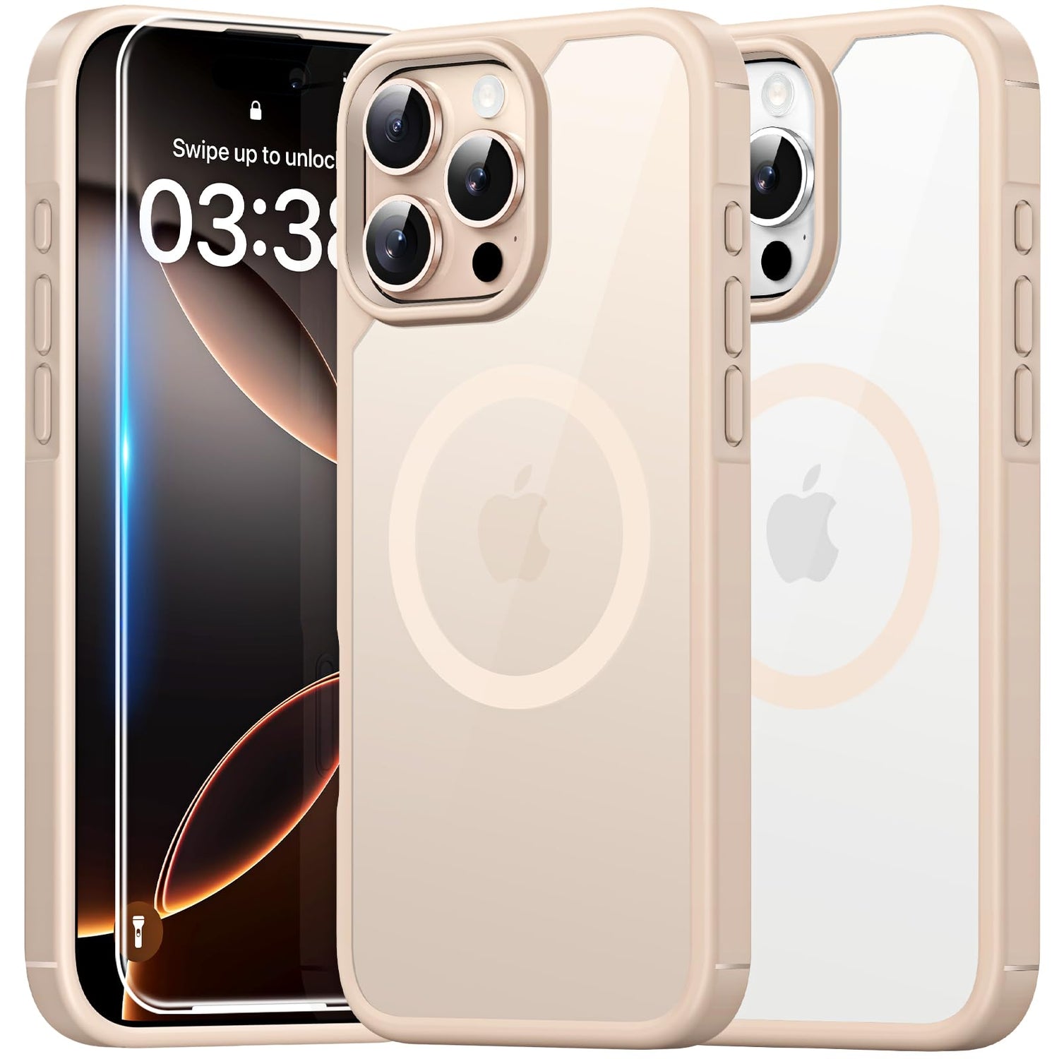 TAURI for iPhone 17 Case, Anti-Yellowing with Screen Protector, Military-Grade Protection Shockproof Slim Phone Case for iPhone 17, Clear