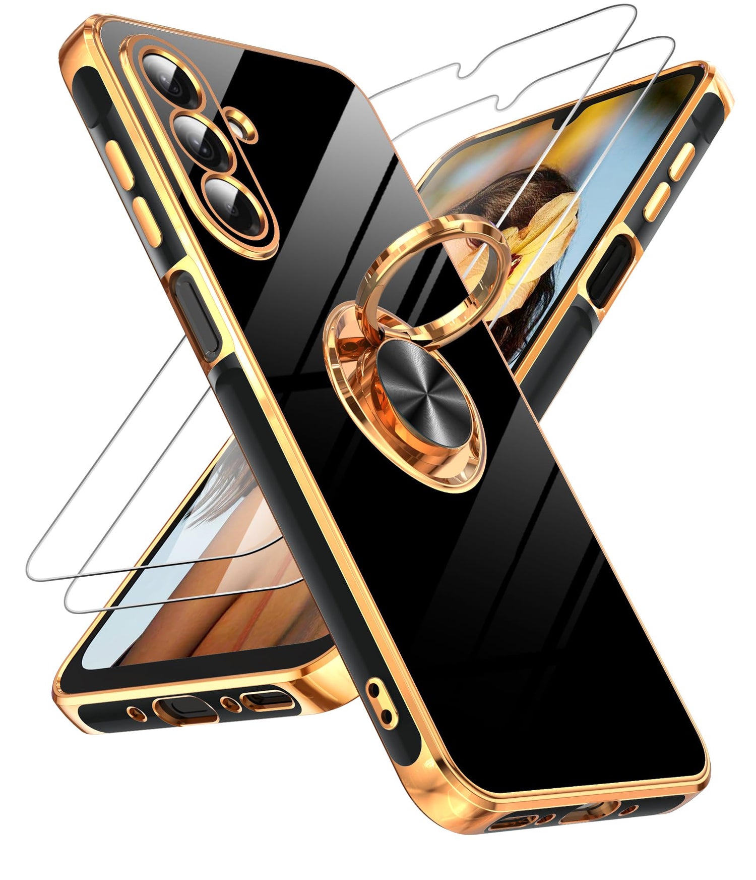 LeYi for Galaxy A37 5G Phone Case with 360°Rotatable Magnetic Kickstand