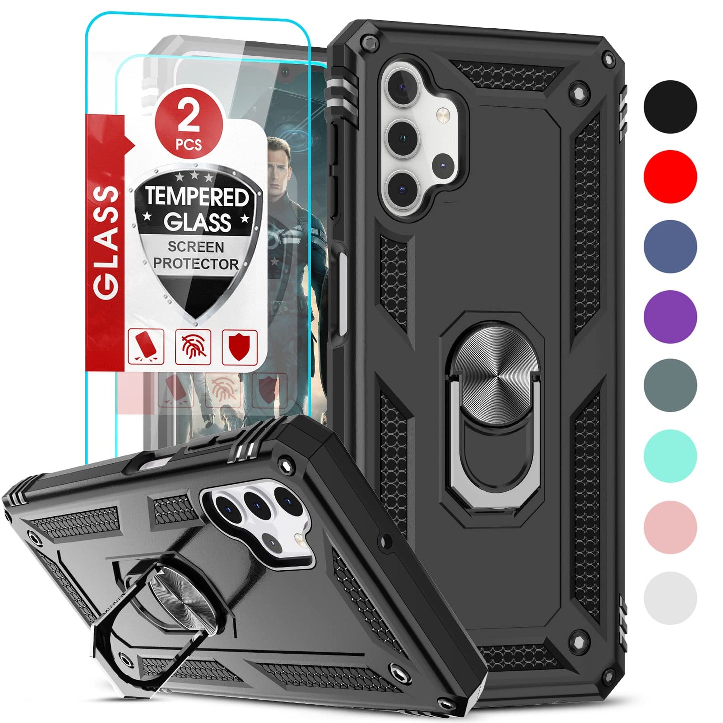 LeYi for Motorola Moto G Stylus 2025-Case: 【𝐍𝐨𝐭 𝐅𝐢𝐭 𝐌𝐨𝐭𝐨 𝐆 𝟐𝟎𝟐𝟓】Moto G Stylus 2026 Case 5G, Slide Camera Cover Screen Protector, Tough Armor Android Unlocked Phone Magnetic Stand, Black