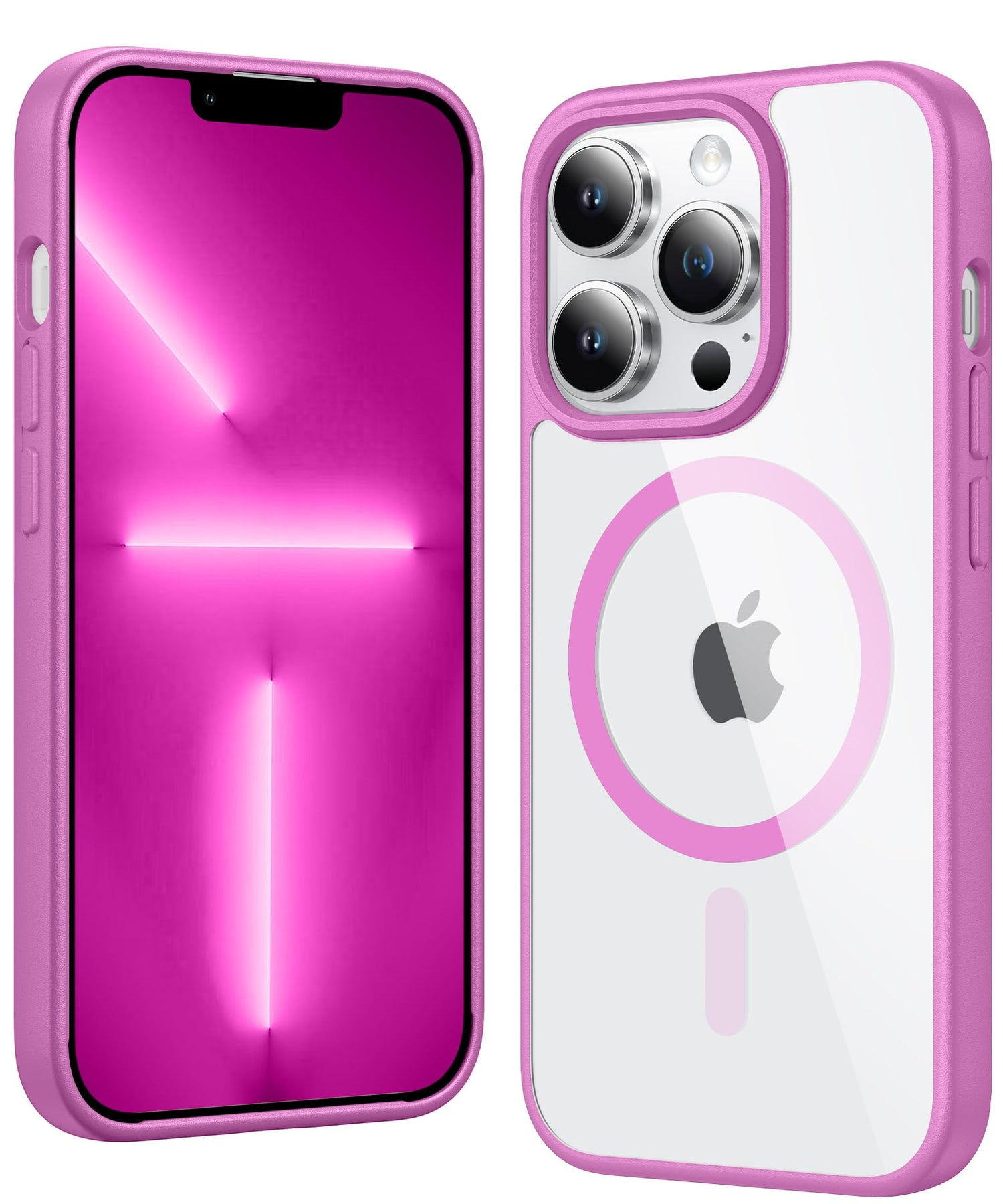 FNTCASE for iPhone 17 Case Clear: Magnetic Phone Cases with Screen Protector Drop Proof Compatible with Magsafe Slim Anti Yellowing Rugged Shockproof Protective Transparent Cell Cover (A-Clear)