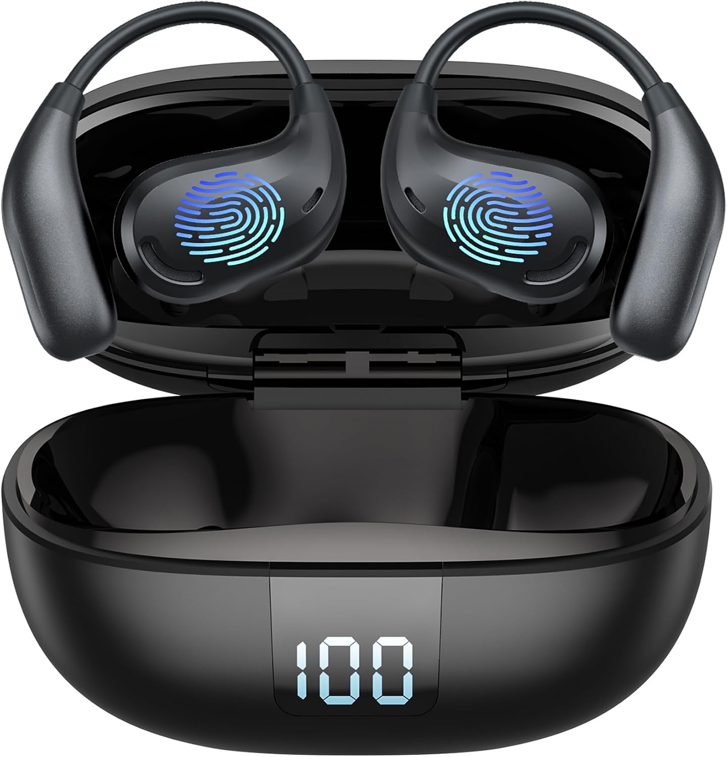 NE47 Wireless Earbuds,36h Playtime Ear Buds with LED Power Display, Ai Translation Earbuds Real Time, 6.0 Bluetooth Earbuds,IPX5 Waterproof Open Ear Earbuds for Meeting/Travel/Learning/Sport
