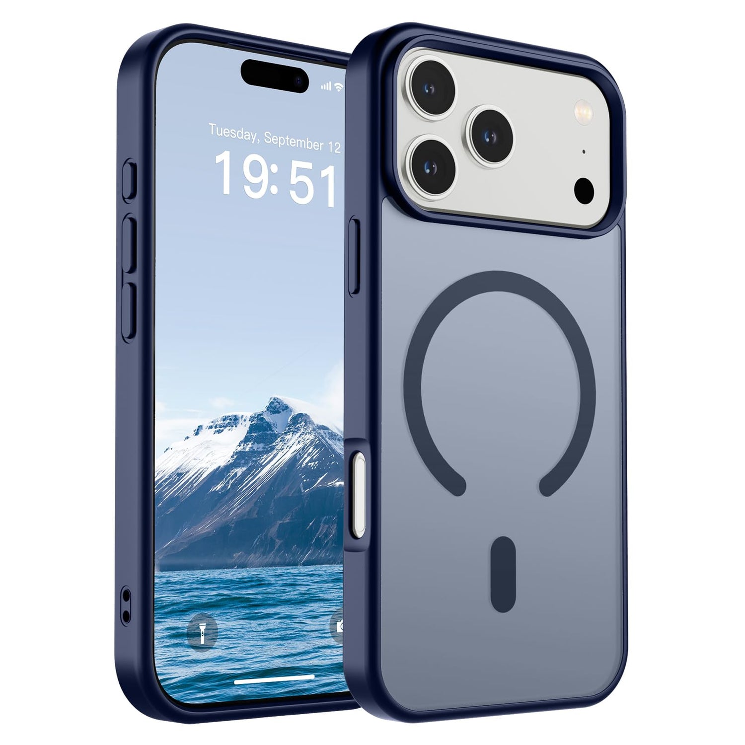 SUPFINE Magnetic for iPhone 17 Case (Compatible with MagSafe)(Military Grade Drop Protection) Translucent Matte Shockproof with Anti-Fingerprint Phone Cover,Black
