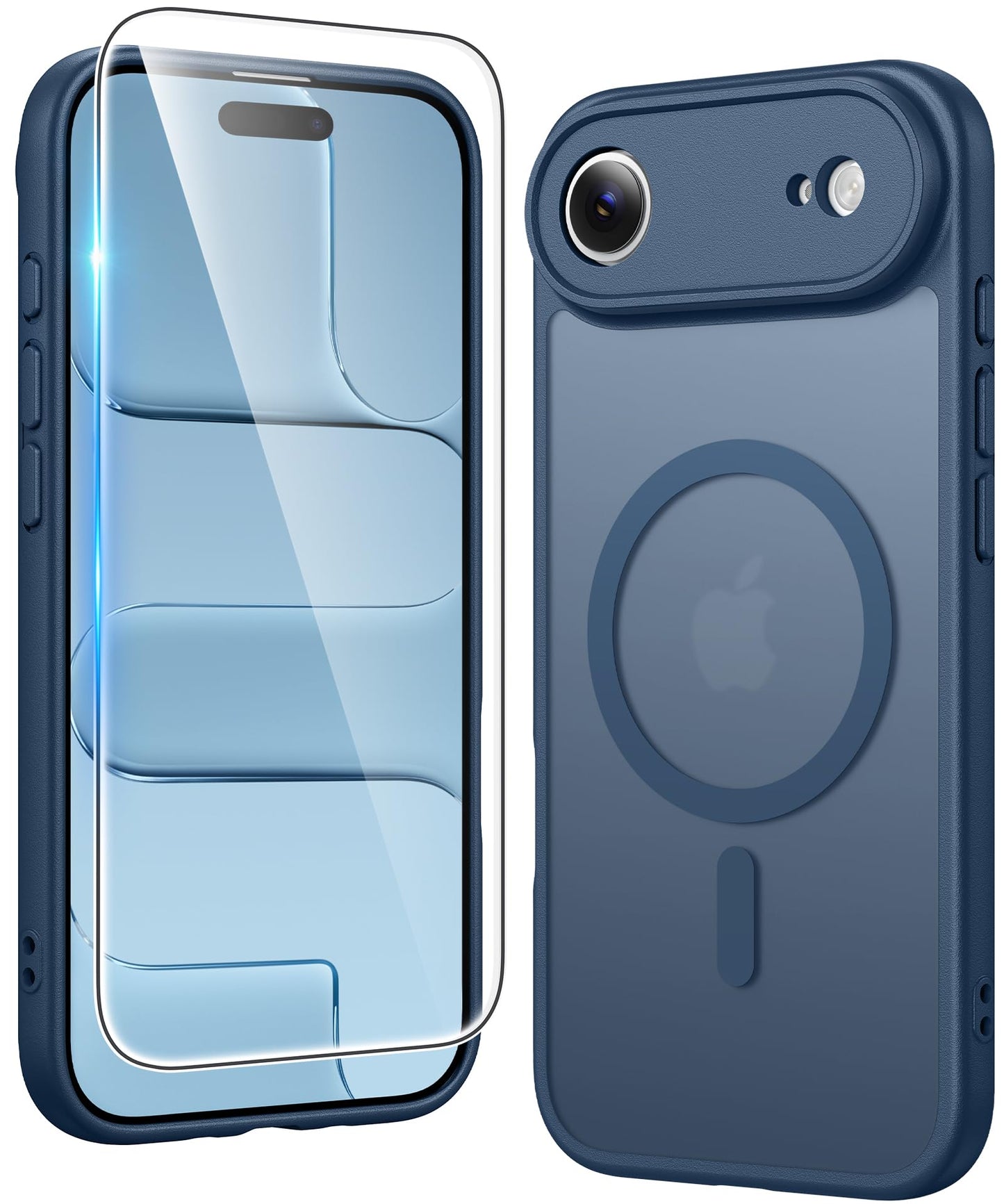 FNTCASE for iPhone 17 Case Clear: Magnetic Phone Cases with Screen Protector Drop Proof Compatible with Magsafe Slim Anti Yellowing Rugged Shockproof Protective Transparent Cell Cover (A-Clear)