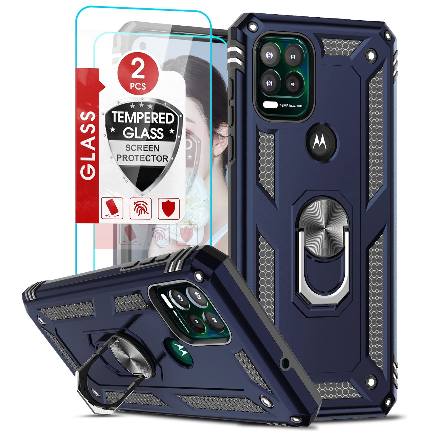 LeYi for Motorola Moto G Stylus 2025-Case: 【𝐍𝐨𝐭 𝐅𝐢𝐭 𝐌𝐨𝐭𝐨 𝐆 𝟐𝟎𝟐𝟓】Moto G Stylus 2026 Case 5G, Slide Camera Cover Screen Protector, Tough Armor Android Unlocked Phone Magnetic Stand, Black
