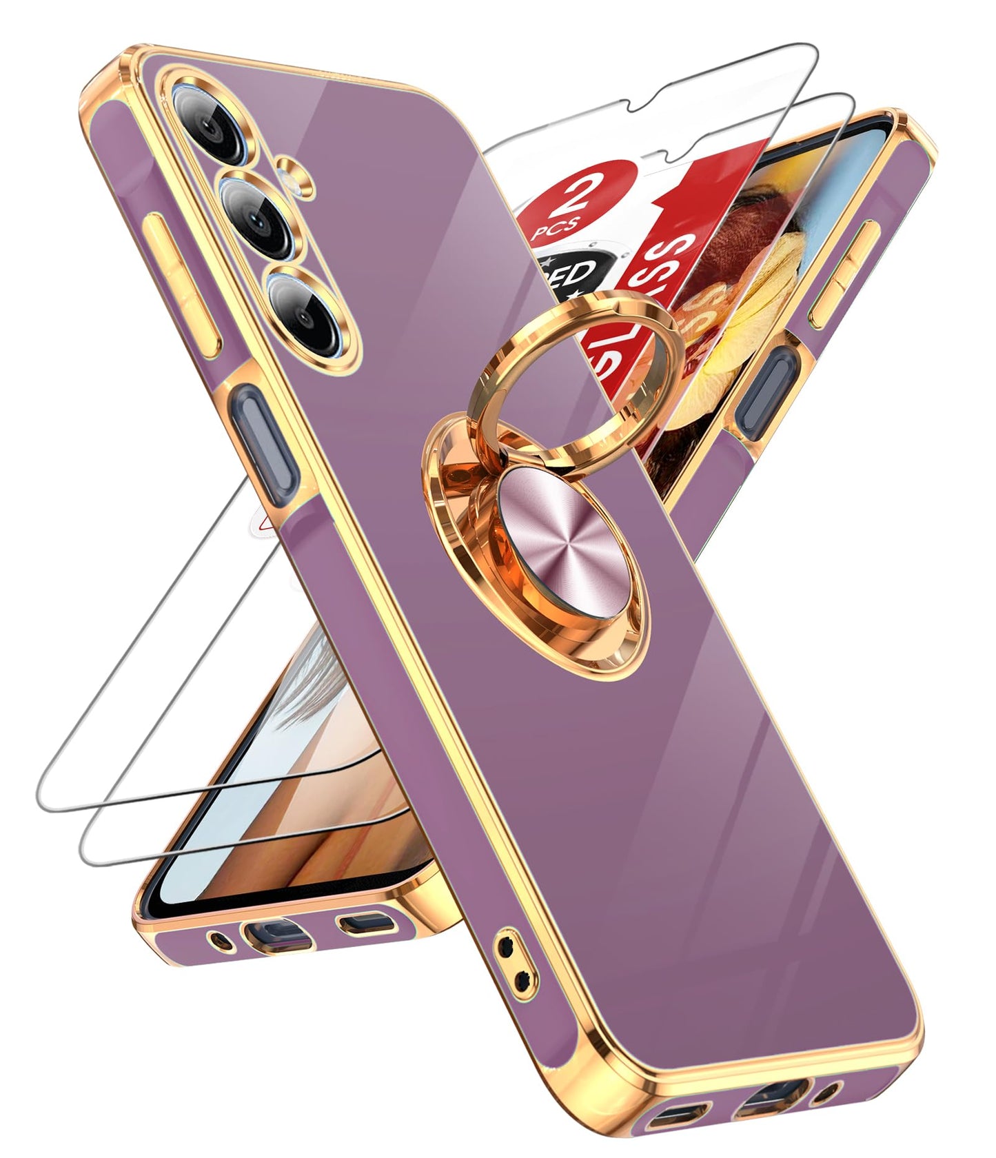 LeYi for Galaxy A37 5G Phone Case with 360°Rotatable Magnetic Kickstand