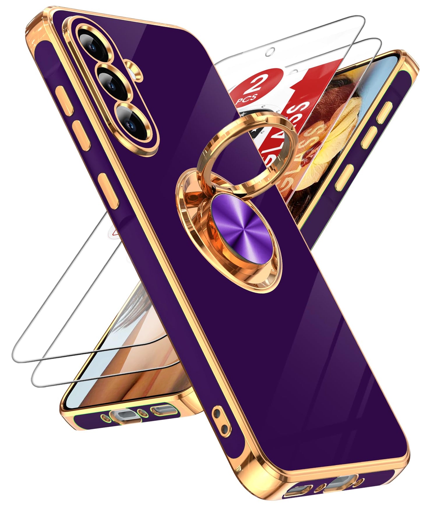 LeYi for Galaxy A37 5G Phone Case with 360°Rotatable Magnetic Kickstand