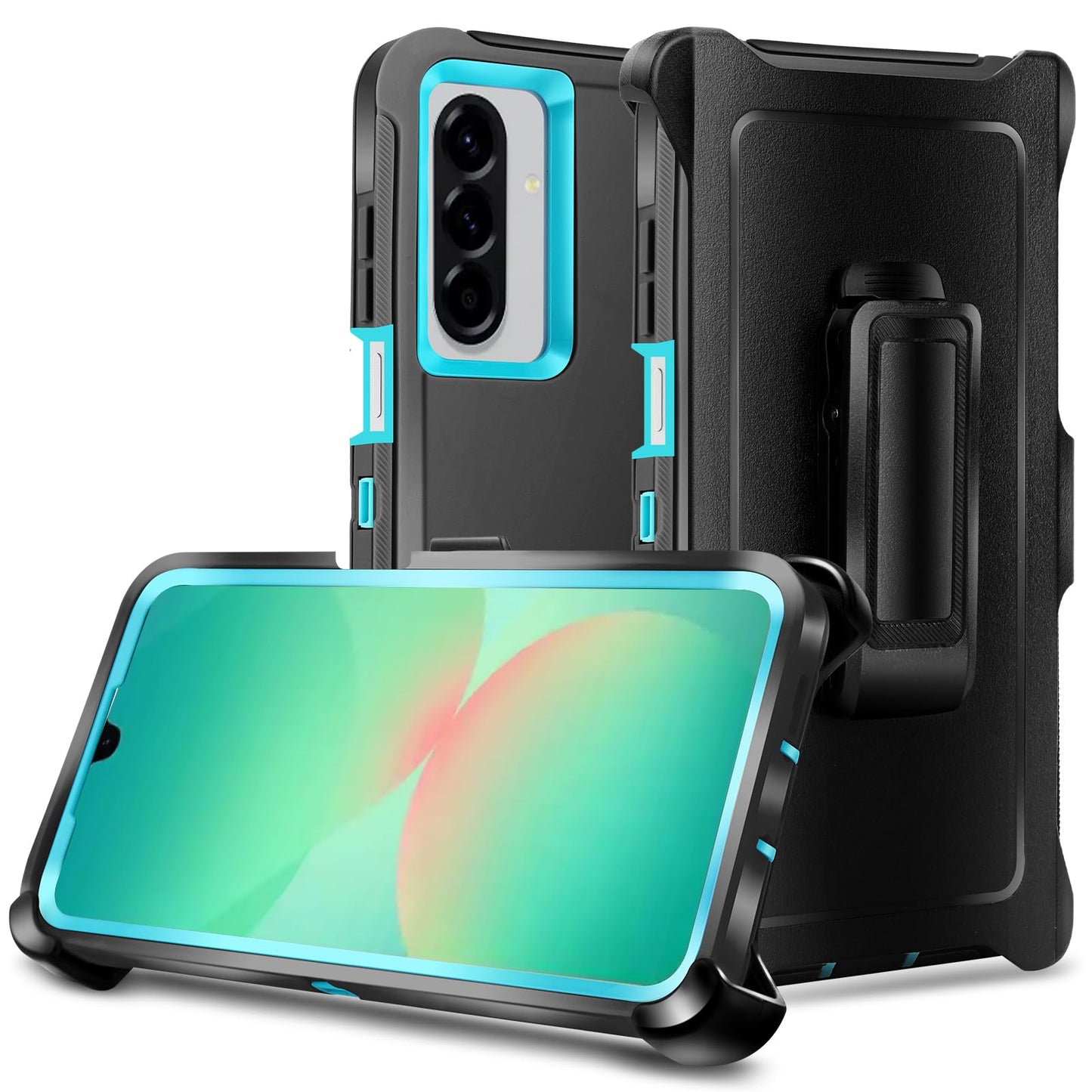 Belt Clip Case for Samsung Galaxy A25 (6.5"), 3 in 1 Full Body Shockproof Heavy Duty Military Grade Tough Durable Protection Case for Samsung Galaxy A25 5G 2024 Release