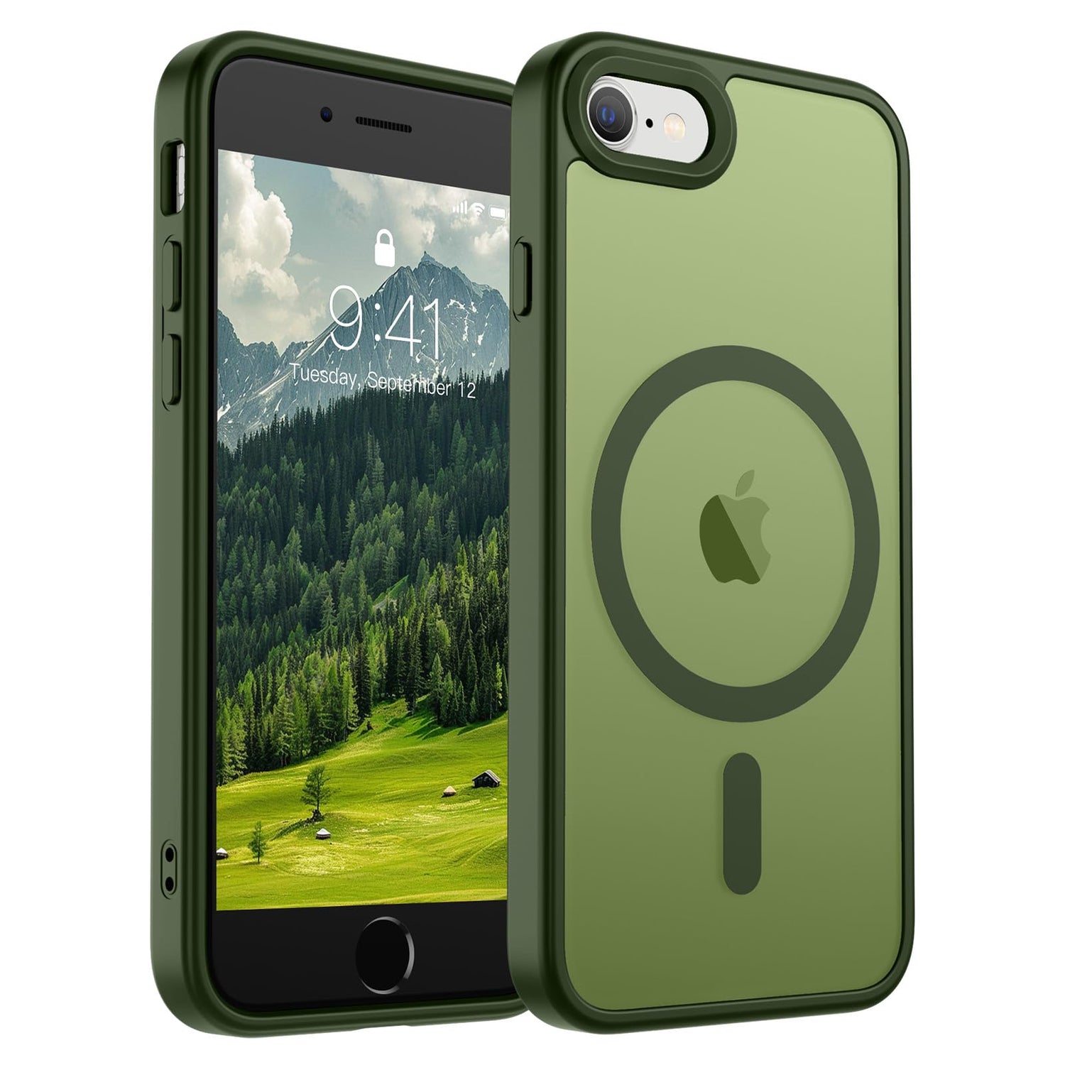 SUPFINE Magnetic for iPhone 17 Case (Compatible with MagSafe)(Military Grade Drop Protection) Translucent Matte Shockproof with Anti-Fingerprint Phone Cover,Black