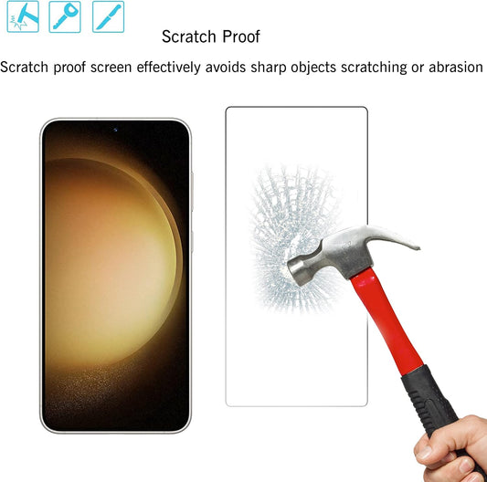 Ailun Screen Protector for Galaxy S23+/ S23 Plus [6.6 Inch] 3Pack + 3Pack Camera Lens Tempered Glass Fingerprint Unlock 0.25mm Ultra Clear Anti-Scratch Case Friendly [Not For S23 Ultra]