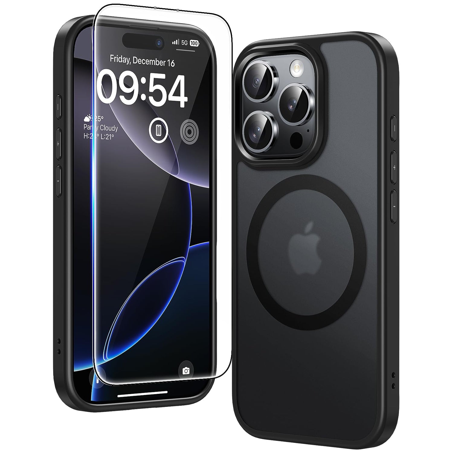 TAURI for iPhone 17 Case, Anti-Yellowing with Screen Protector, Military-Grade Protection Shockproof Slim Phone Case for iPhone 17, Clear