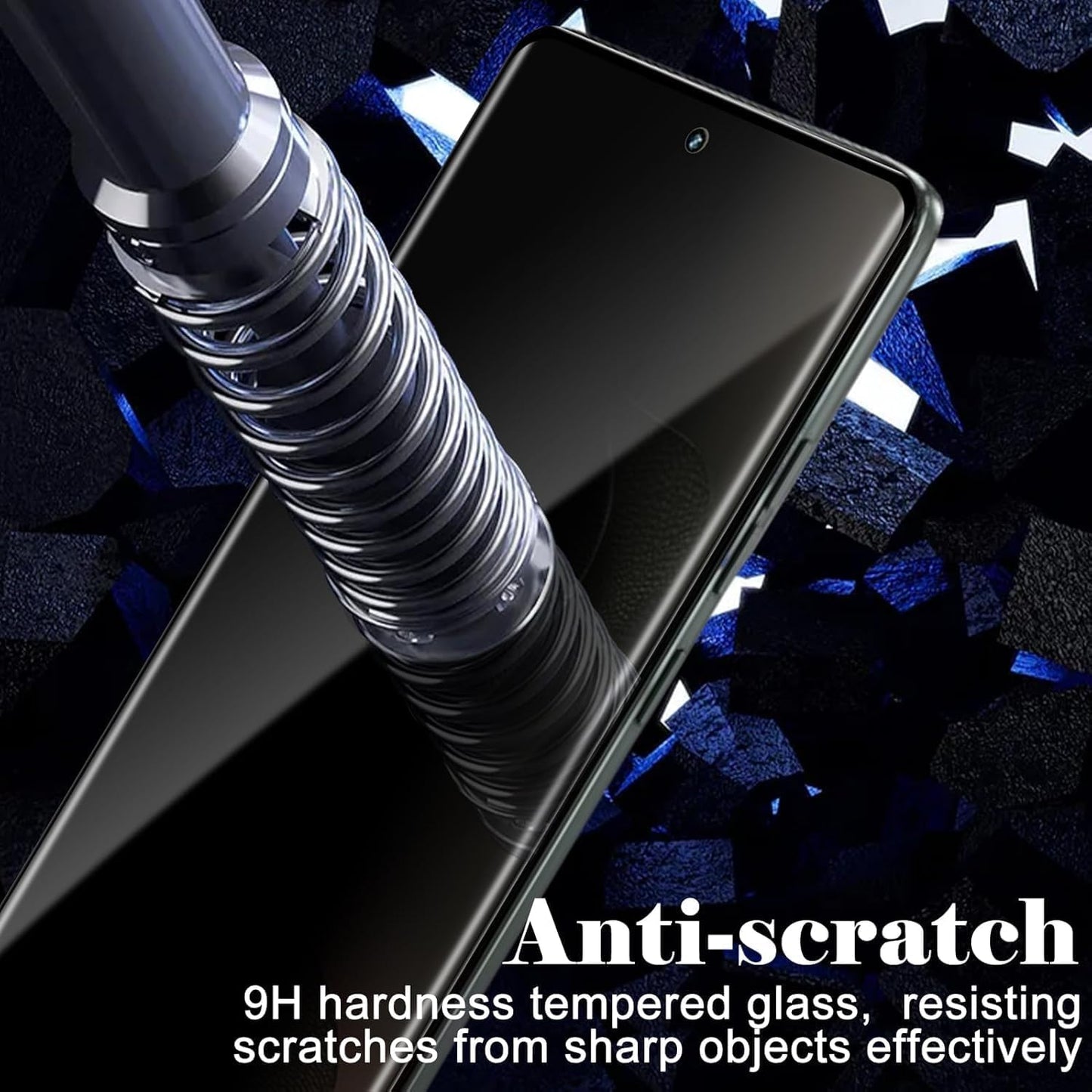 [2 Pack] Moto Edge 2025 Privacy Screen Protector, 9H Tempered Glass, Bubble Free, HD Clear, Anti-Scratch, Anti-Spy Film for Motorola Edge 2025 5G Glass Screen Protector