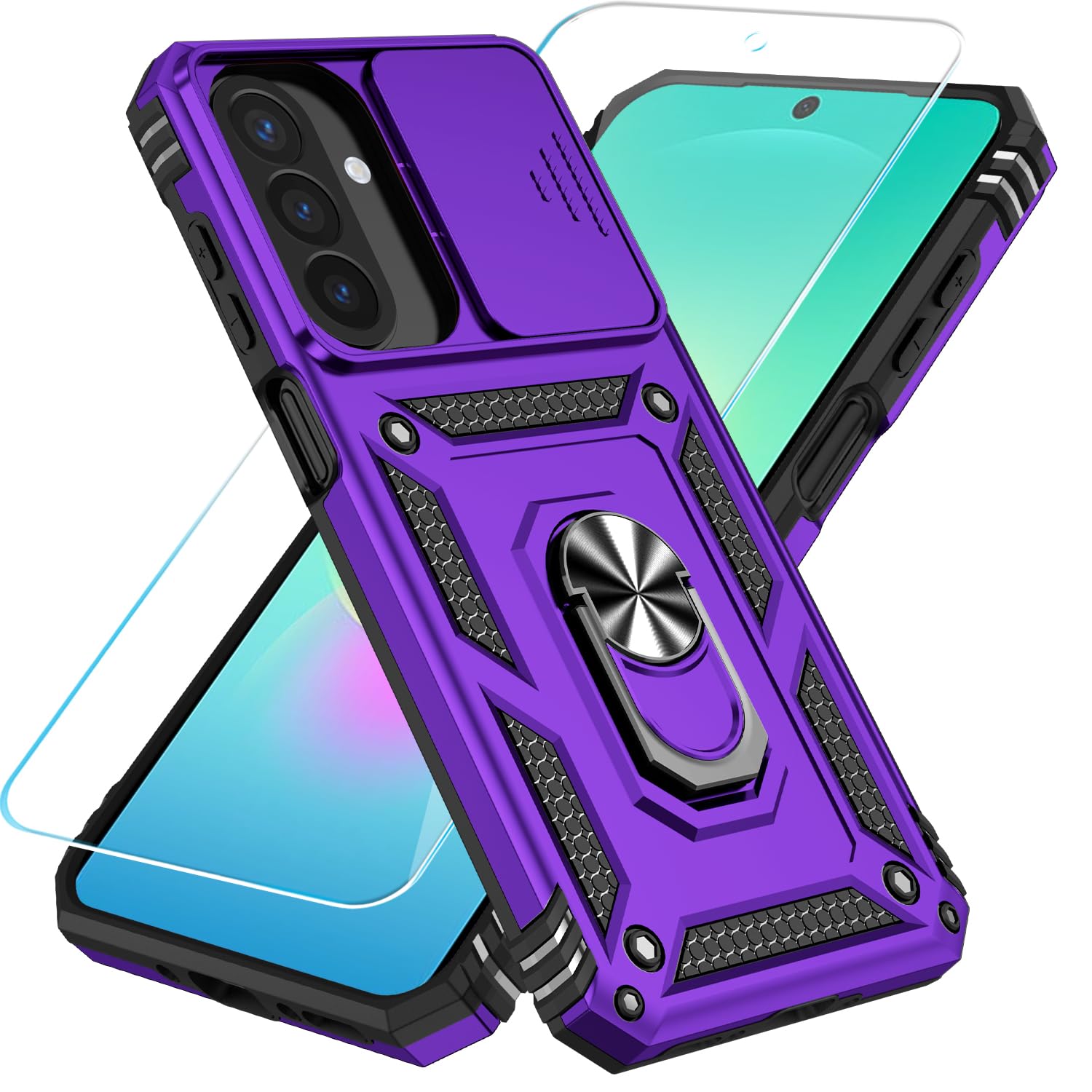SunStory for Samsung Galaxy A26 5G Phone Case with Rotated Ring Kickstand