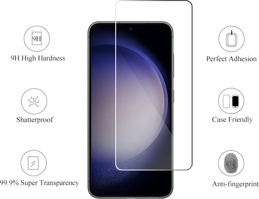 Ailun Screen Protector for Galaxy S23 FE [6.4 Inch] 3Pack + 3Pack Camera Lens Tempered Glass Fingerprint Unlock Compatible 0.25mm Ultra Clear Anti-Scratch Case Friendly [Not For Galaxy S23]