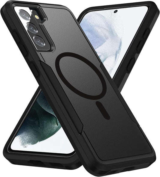 Phone Case for Samsung Galaxy S21 Plus Black | Compatible with Magsafe, Military Grade Drop Tested, Shockproof, Magnetic, Tough, Rugged, Protective, 6.7 inch