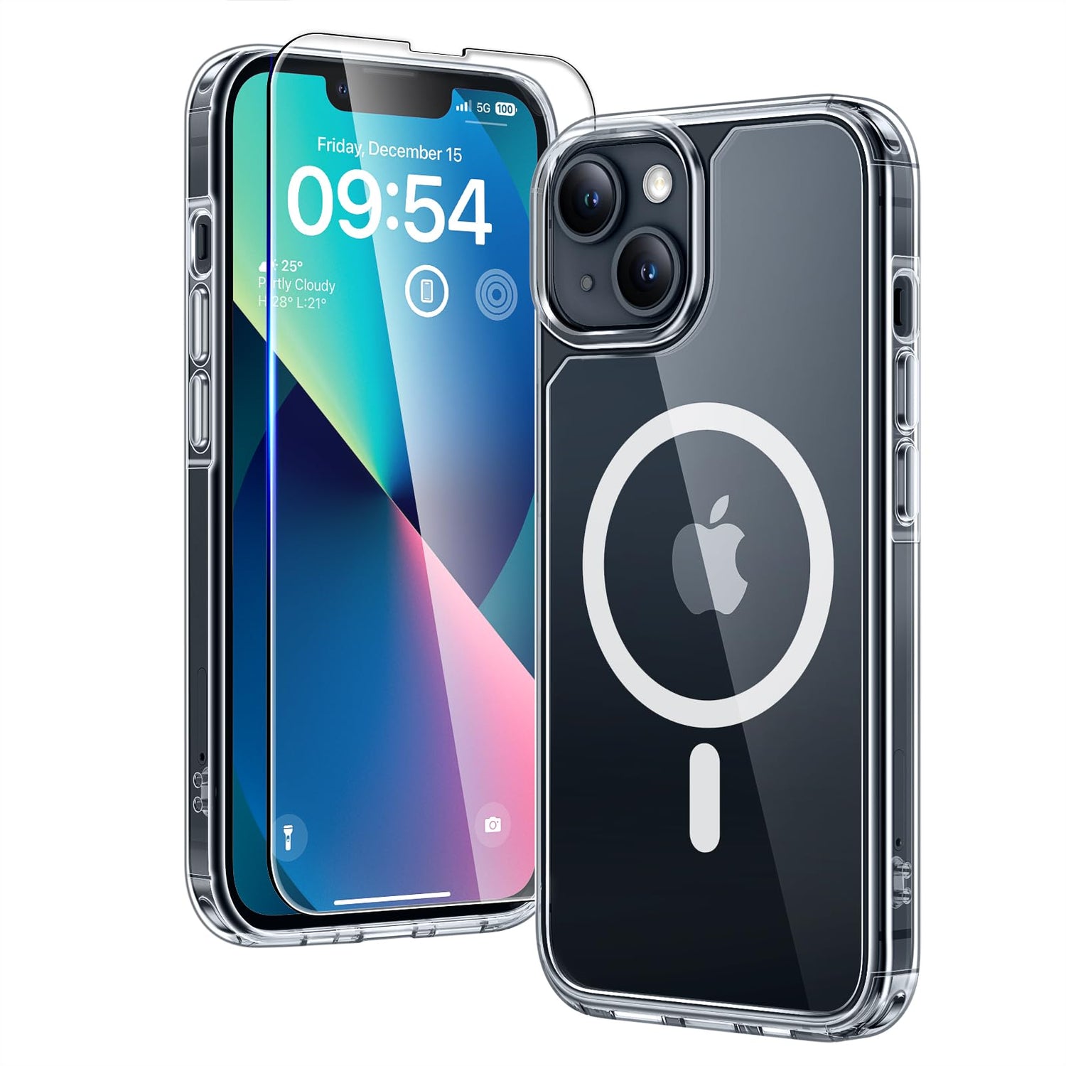 TAURI for iPhone 17 Case, Anti-Yellowing with Screen Protector, Military-Grade Protection Shockproof Slim Phone Case for iPhone 17, Clear