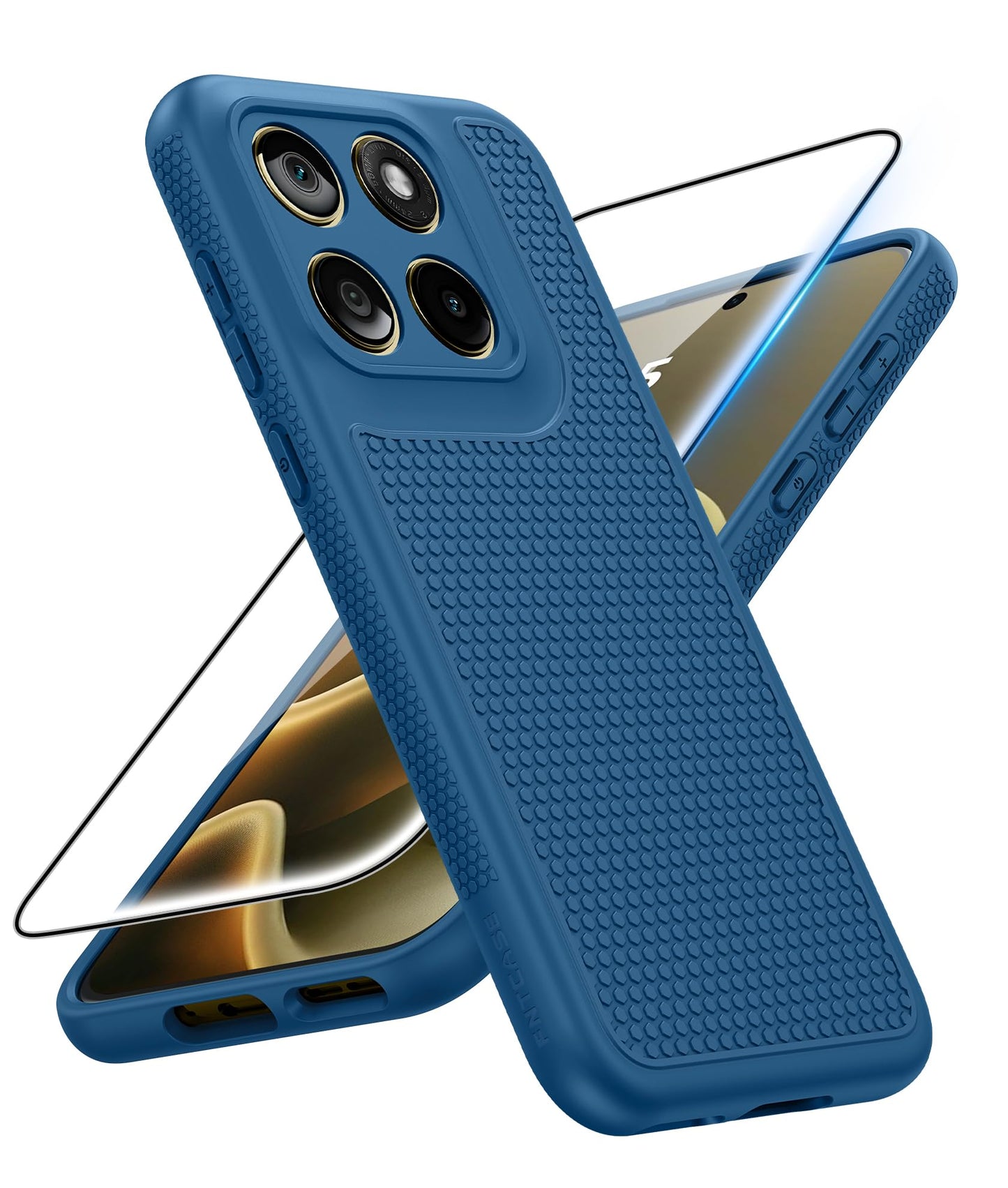FNTCASE for Motorola Edge 2026 Case: Moto Edge 2026 Case with Screen Protector Non-Slip 14FT Military Grade Drop Protection, Shockproof, Slim Fit, Anti-Scratch TPU Matte Phone Cover (Black)