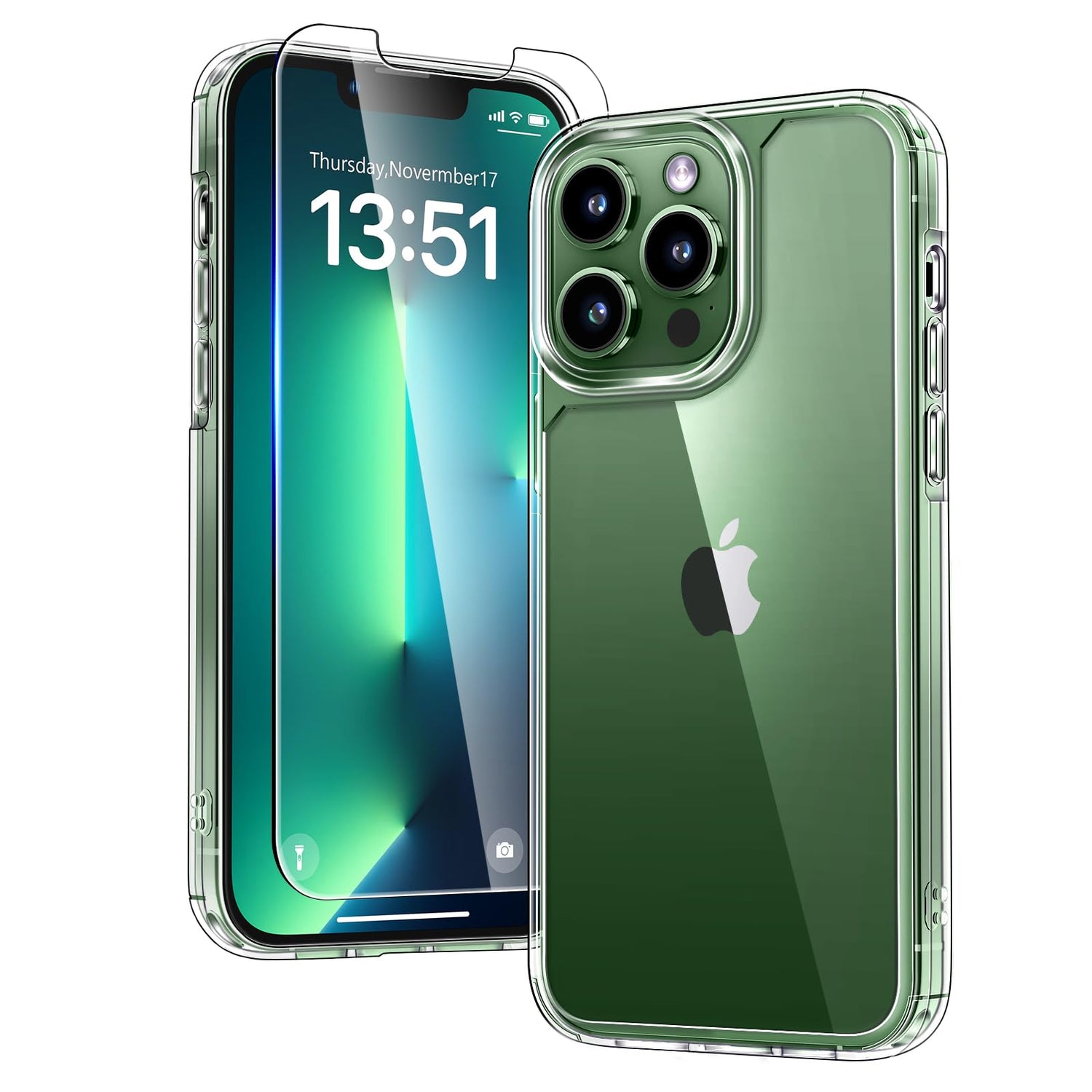 TAURI for iPhone 17 Case, Anti-Yellowing with Screen Protector, Military-Grade Protection Shockproof Slim Phone Case for iPhone 17, Clear