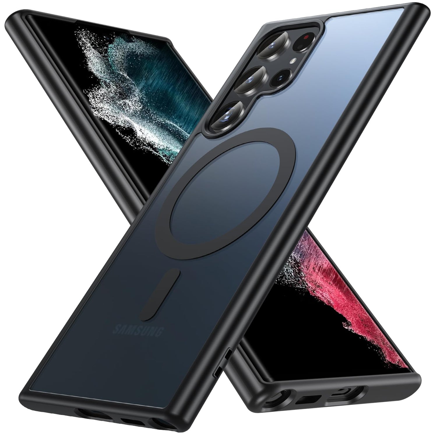 OWKEY Case for Samsung Galaxy Note 20,Magnetic Galaxy Note 20 Phone Case [Compatible with MagSafe] Anti-Fingerprint Translucent Matte Shockproof Protective Case for Samsung Note 20 (Black)
