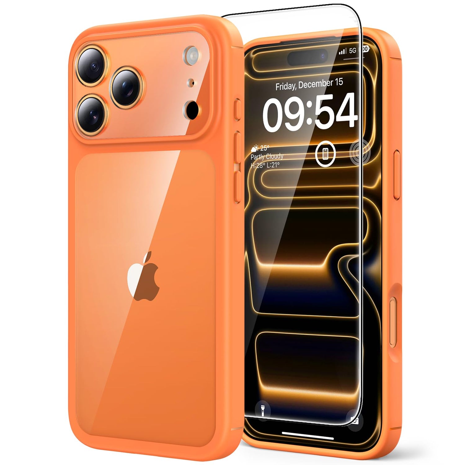 TAURI for iPhone 17 Case, Anti-Yellowing with Screen Protector, Military-Grade Protection Shockproof Slim Phone Case for iPhone 17, Clear