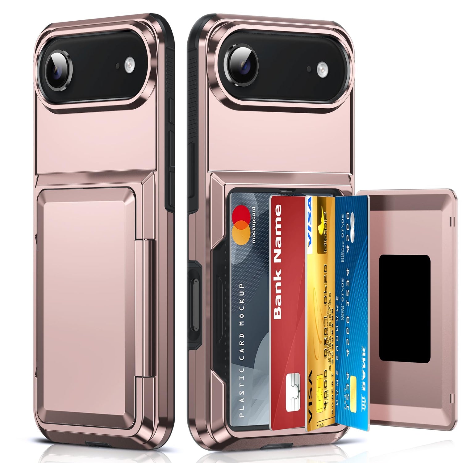 LeYi for iPhone-17 Wallet Case Clear: i Phone iphone17 Cases with Card Holder Protective iohone 17case Cover Women Funda para Heavy Duty Military Grade Hard Men ipone i17, Transparent