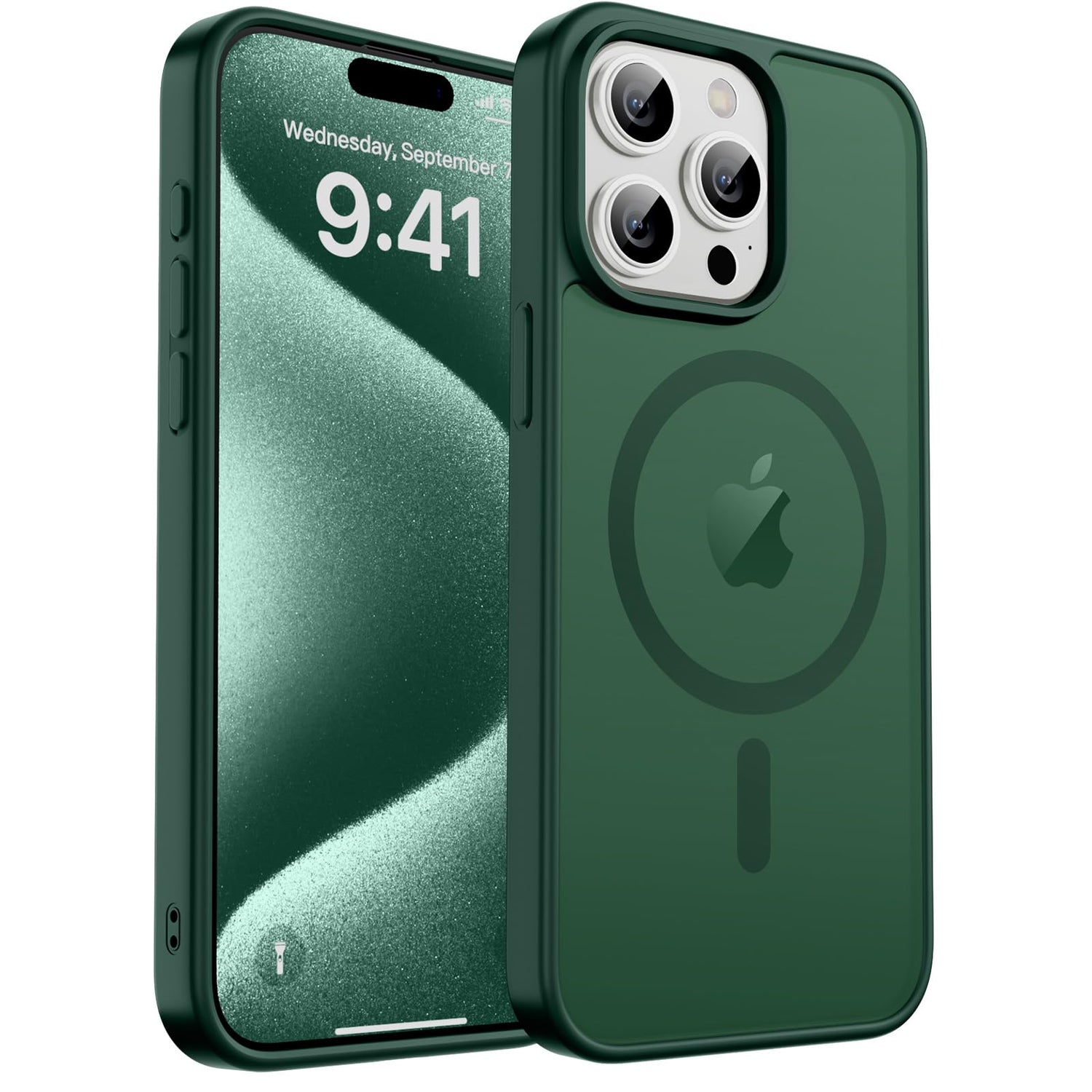 Magnetic for iPhone 17 Case, Upgraded [Camera Control Button] [Full Camera Protection] [with 1 Screen Protector] Translucent Matte Shockproof Protective Phone Cover, Mist Blue