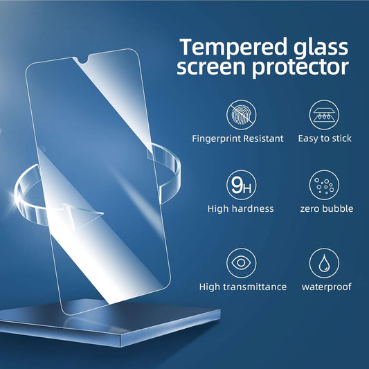 NEW'C 3 Pack Designed for Samsung Galaxy A17 2025, Galaxy A16 5G, Galaxy A26 5G Screen Protector Tempered Glass, Bubble Free, Ultra Resistant