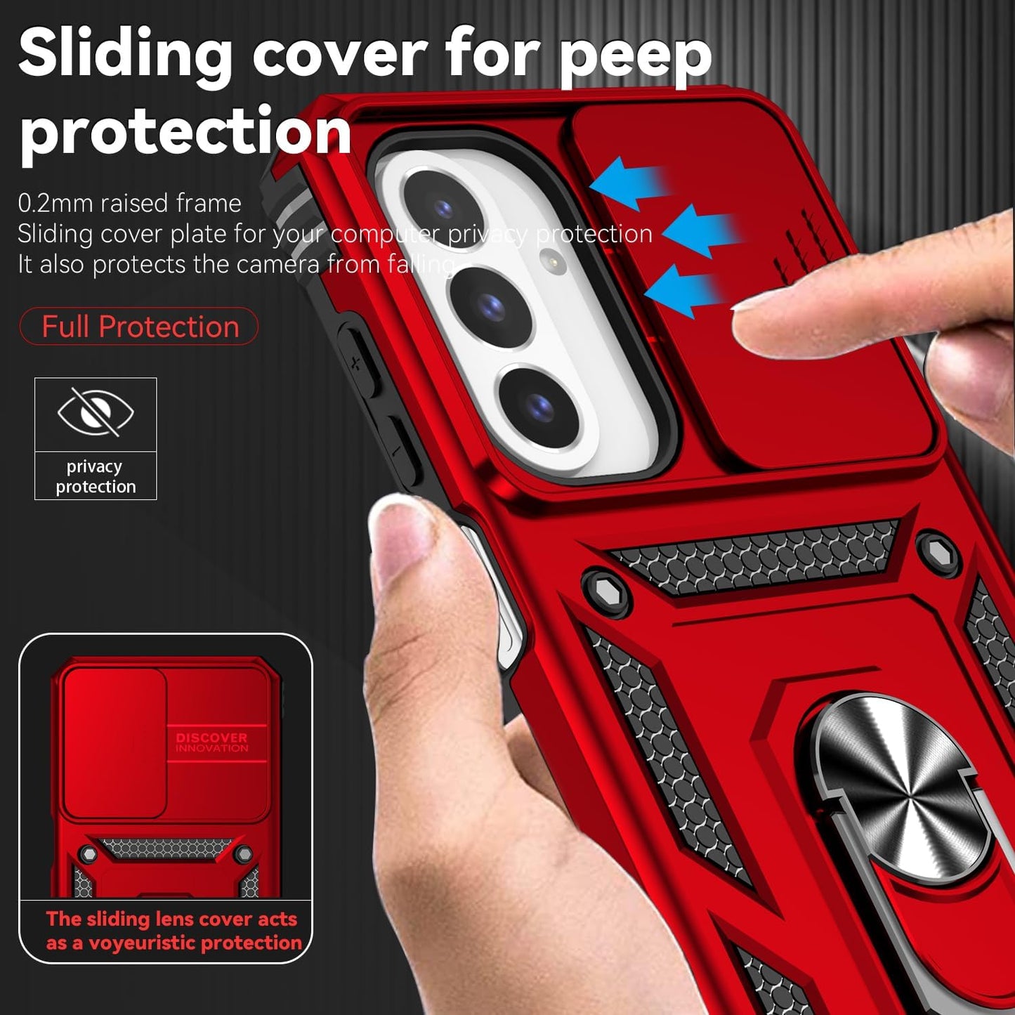 SunStory for Samsung Galaxy A26 5G Phone Case with Rotated Ring Kickstand
