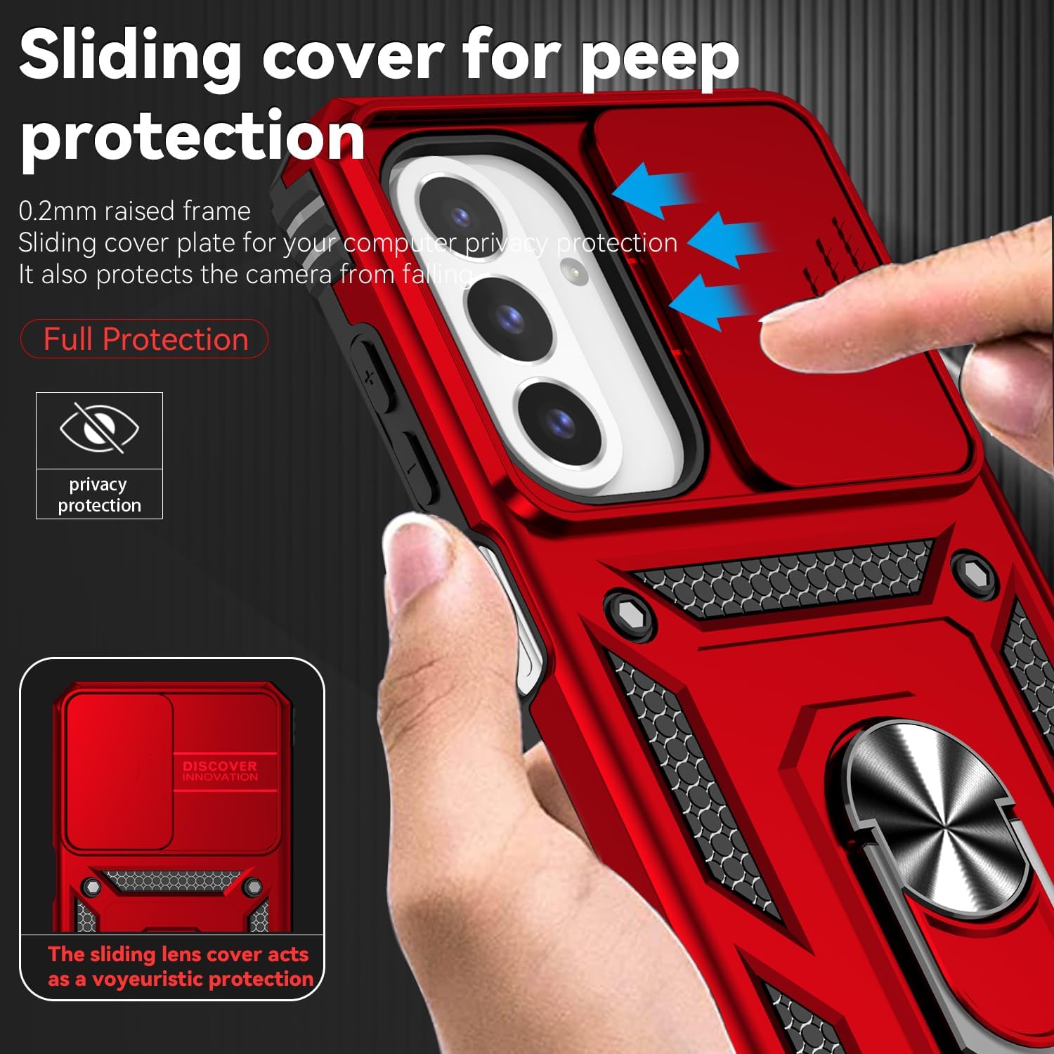 SunStory for Samsung Galaxy A26 5G Phone Case with Rotated Ring Kickstand