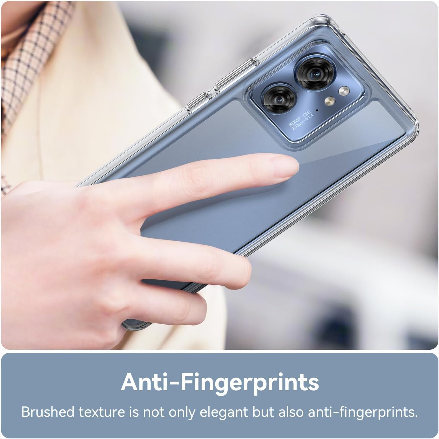 for Motorola Moto Edge 2023 Case,Slim Thin Lightweight Hard PC Crystal Cover Soft Bumper Shockproof Protection Phone Case for Motorola Moto Edge 2023 (Clear)