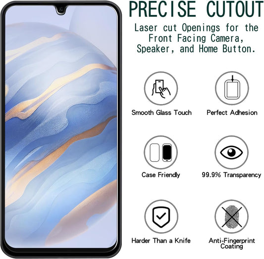 KAREEN 2 Pack Screen Protector for Samsung Galaxy A17 5G / 4G 6.7-Inch Tempered Glass Film, 9H Hardness, Anti-Scratch, Bubble Free, Easy to Install, Case Friendly