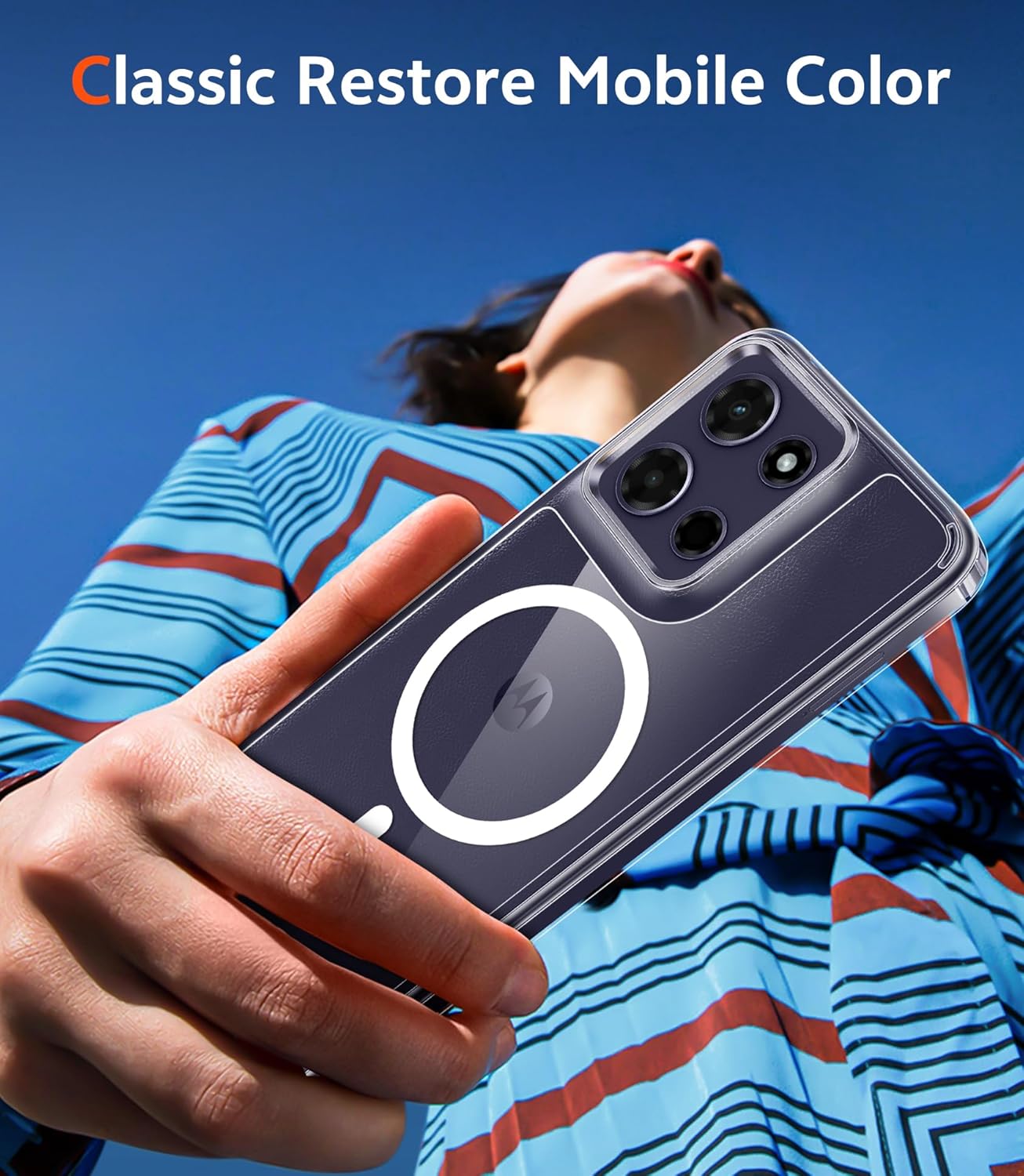 FNTCASE for Motorola Moto G-Power-5G-2026 Case: for Moto G Power 2025 Case Clear Slim Anti Yellowing Cell Phone Cover - Rugged Shockproof Protective Bumper Transparent Phonecase (Clear Magnetic)