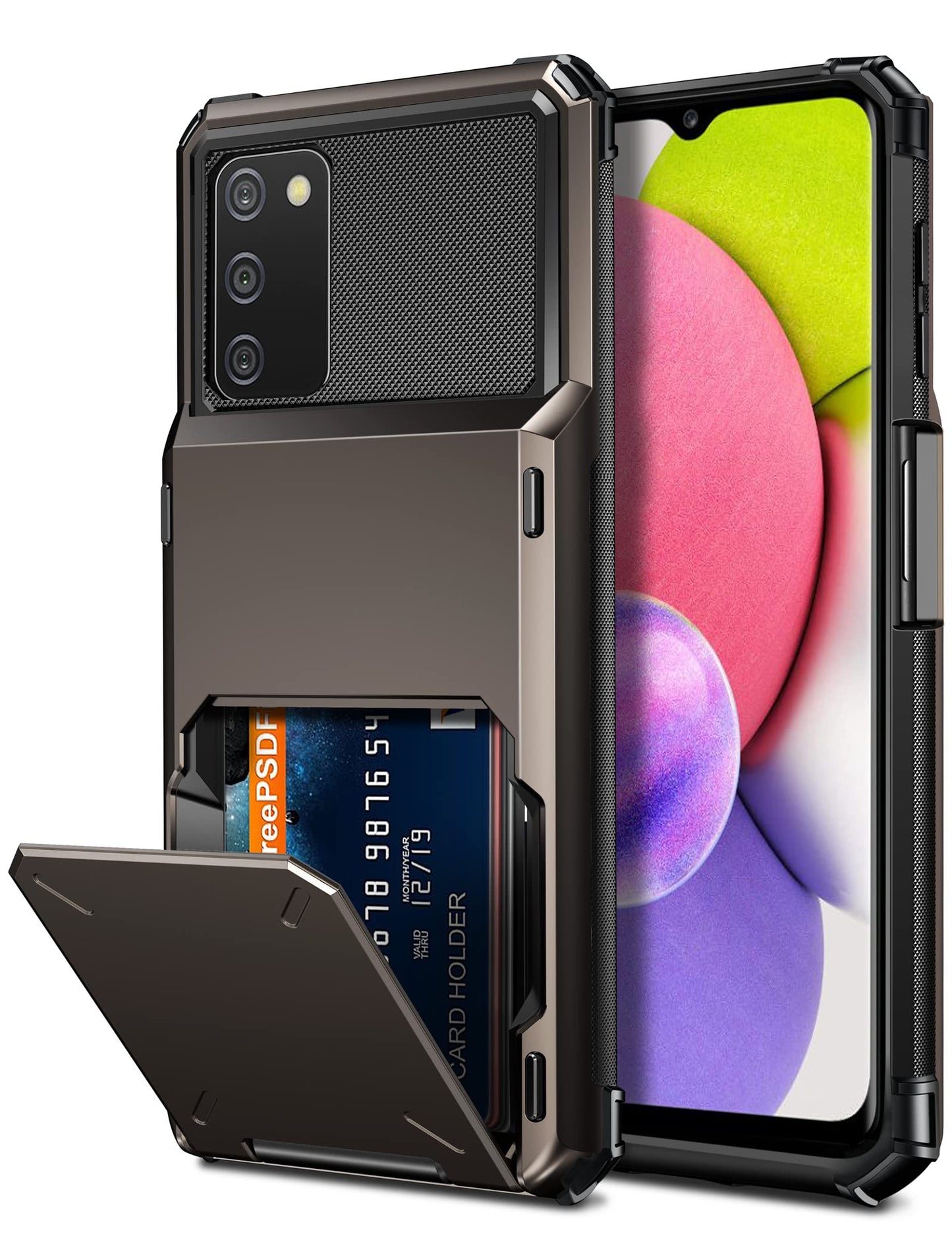 Vofolen for Motorola Edge 2024 Case Wallet with Card Holder Dual Layer Heavy Duty Shockproof Drop Protective Hidden Flip 4-Card Slot Slim Pocket Phone Cover for Moto Edge 2024 Case for Women Men-Black