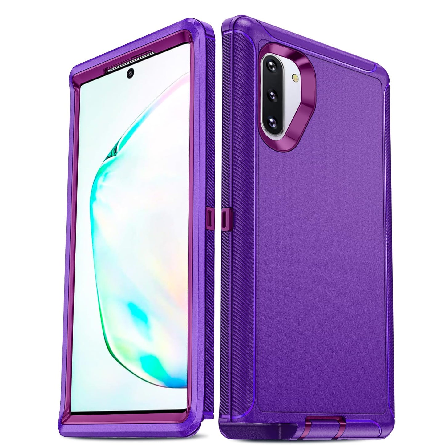 LeYi Compatible for Galaxy Note 10 Case[Not for Plus/+], Upgrade 3-in-1 Full Body Shockproof Rubber Outer Cover Heavy Duty Tough Rugged Dustproof Defender Protection Case for Samsung Note 10 (Teal)