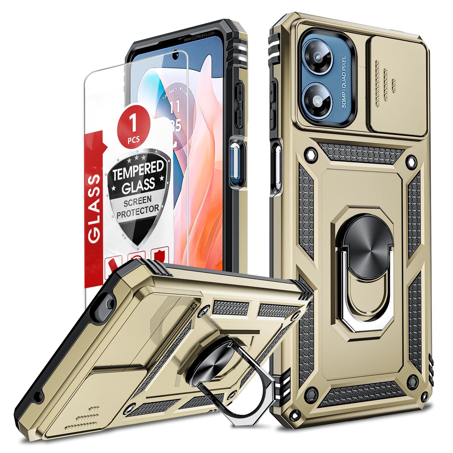 LeYi for Motorola Moto G Stylus 2025-Case: 【𝐍𝐨𝐭 𝐅𝐢𝐭 𝐌𝐨𝐭𝐨 𝐆 𝟐𝟎𝟐𝟓】Moto G Stylus 2026 Case 5G, Slide Camera Cover Screen Protector, Tough Armor Android Unlocked Phone Magnetic Stand, Black