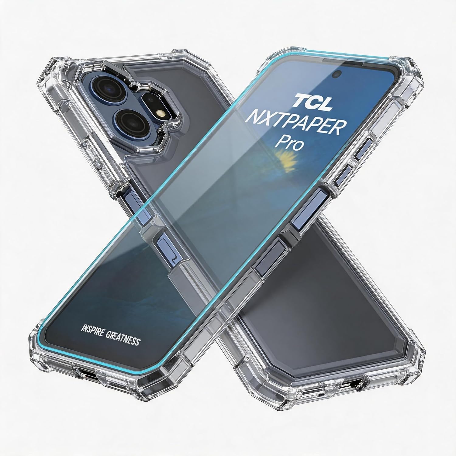 for TCL NXTPAPER 70 Pro 5G Phone Case with Screen Protector Clear