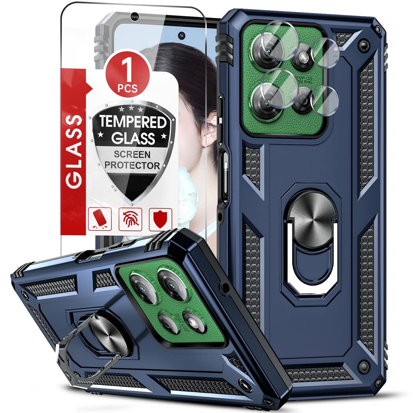 LeYi for Motorola Moto G Stylus 2025-Case: 【𝐍𝐨𝐭 𝐅𝐢𝐭 𝐌𝐨𝐭𝐨 𝐆 𝟐𝟎𝟐𝟓】Moto G Stylus 2026 Case 5G, Slide Camera Cover Screen Protector, Tough Armor Android Unlocked Phone Magnetic Stand, Black