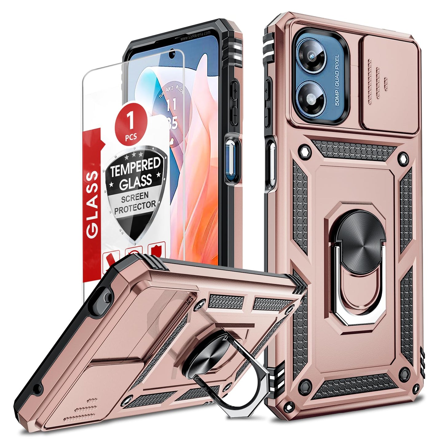 LeYi for Motorola Moto G Stylus 2025-Case: 【𝐍𝐨𝐭 𝐅𝐢𝐭 𝐌𝐨𝐭𝐨 𝐆 𝟐𝟎𝟐𝟓】Moto G Stylus 2026 Case 5G, Slide Camera Cover Screen Protector, Tough Armor Android Unlocked Phone Magnetic Stand, Black