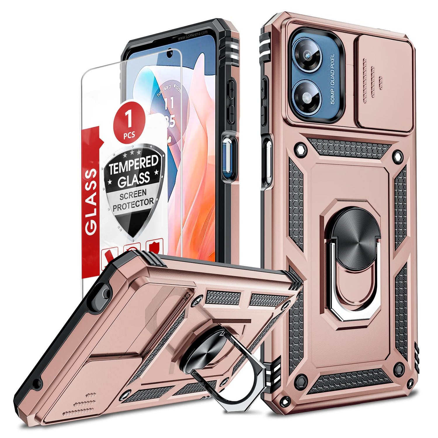 LeYi for Motorola Moto G Stylus 2025-Case: 【𝐍𝐨𝐭 𝐅𝐢𝐭 𝐌𝐨𝐭𝐨 𝐆 𝟐𝟎𝟐𝟓】Moto G Stylus 2026 Case 5G, Slide Camera Cover Screen Protector, Tough Armor Android Unlocked Phone Magnetic Stand, Black